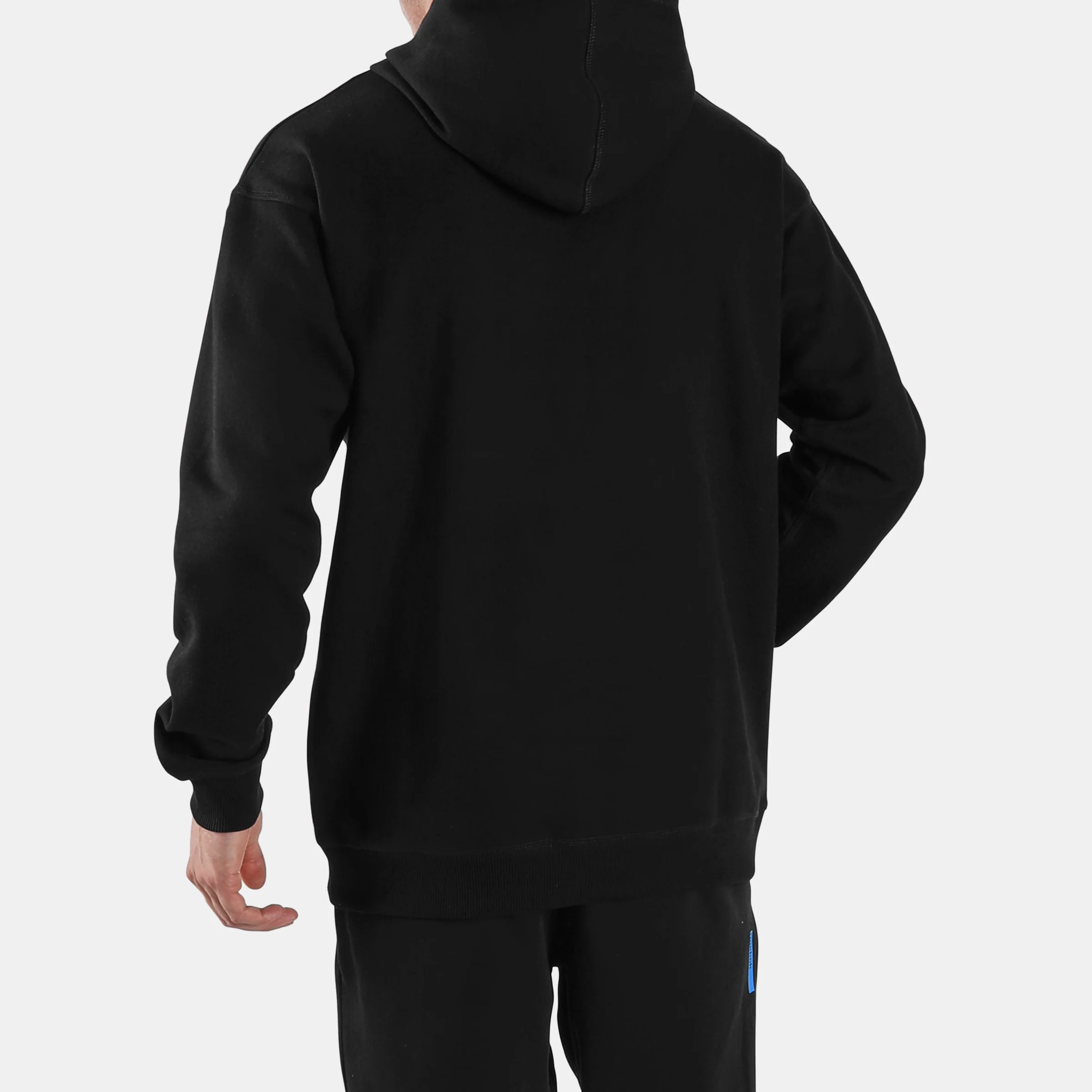 Athlete Doubleknit Hoodie Black/Virtual Blue - Image 3