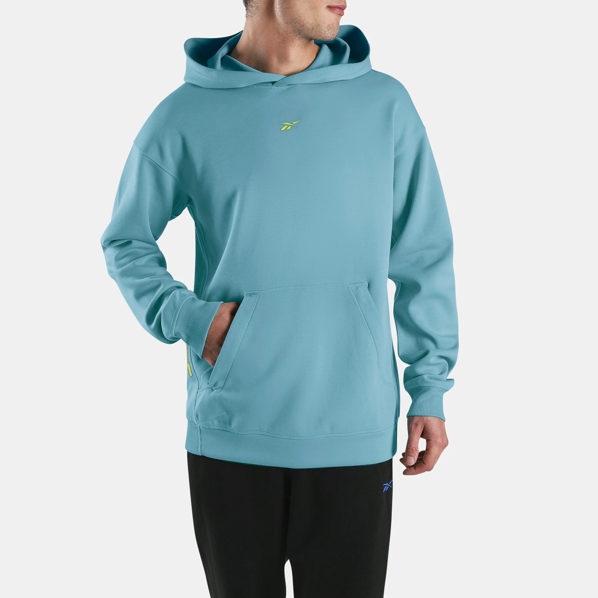 Athlete Doubleknit Hoodie Warped Blue/Sport Citrus