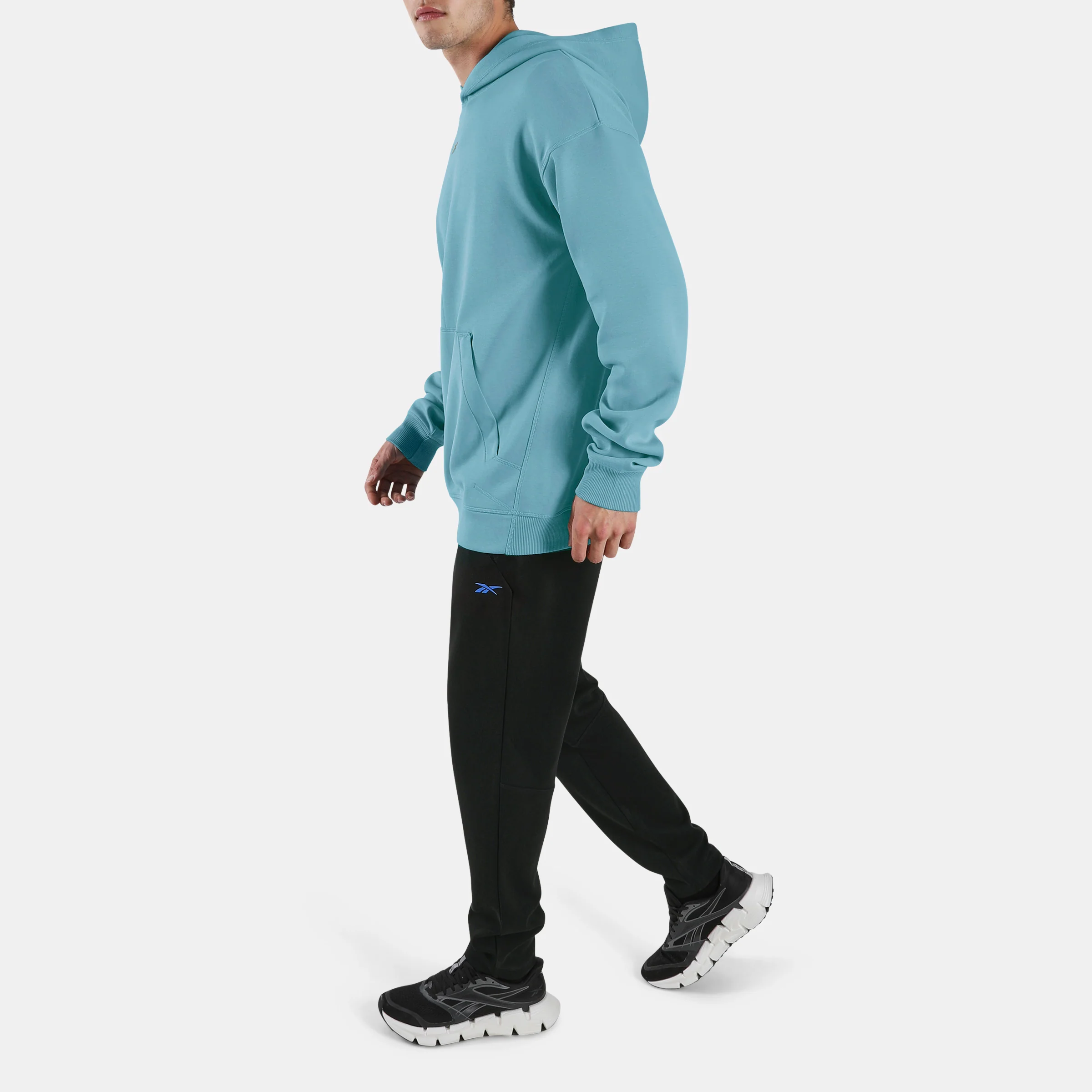 Athlete Doubleknit Hoodie Warped Blue/Sport Citrus - Image 2