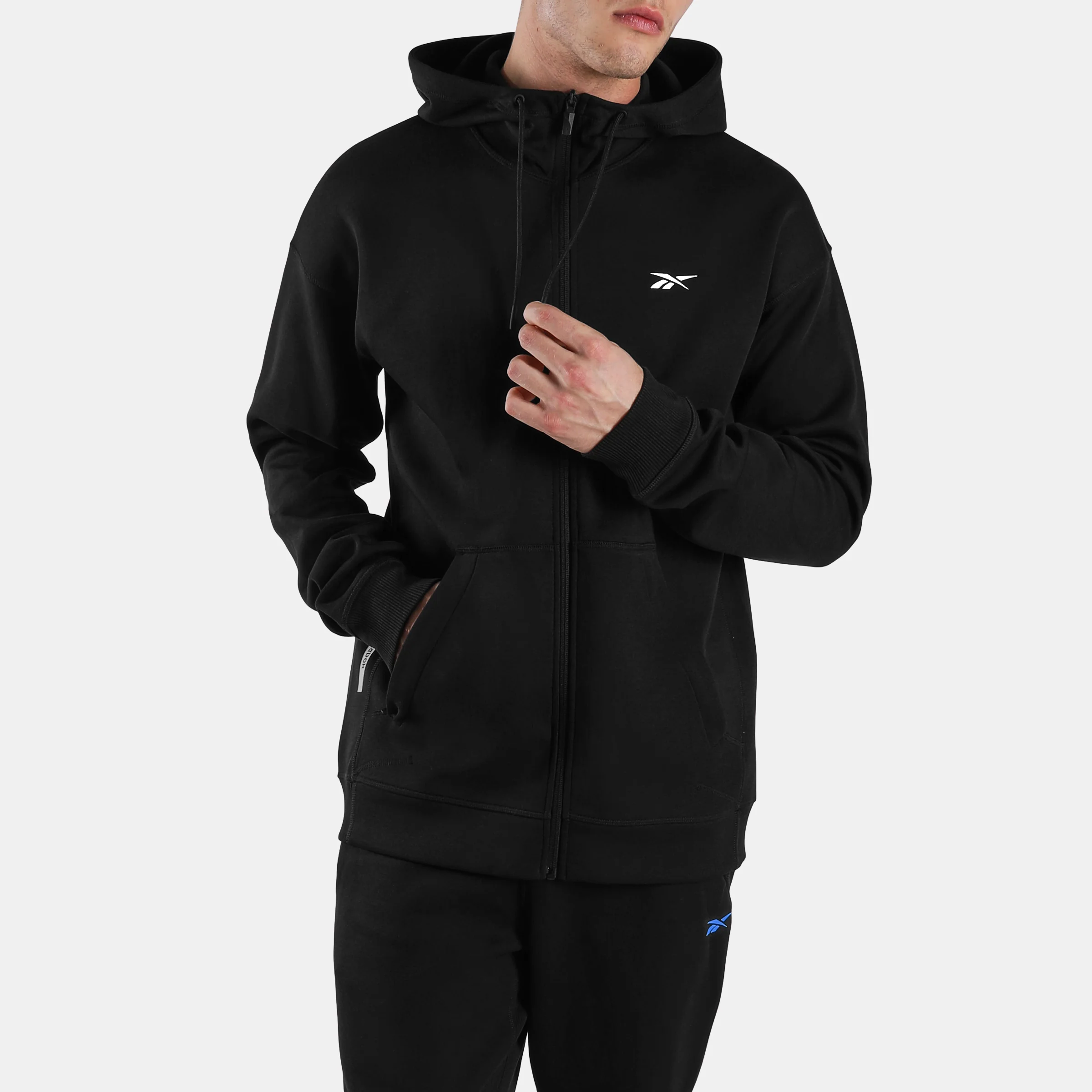 Athlete Doubleknt Fullzip Hood Black