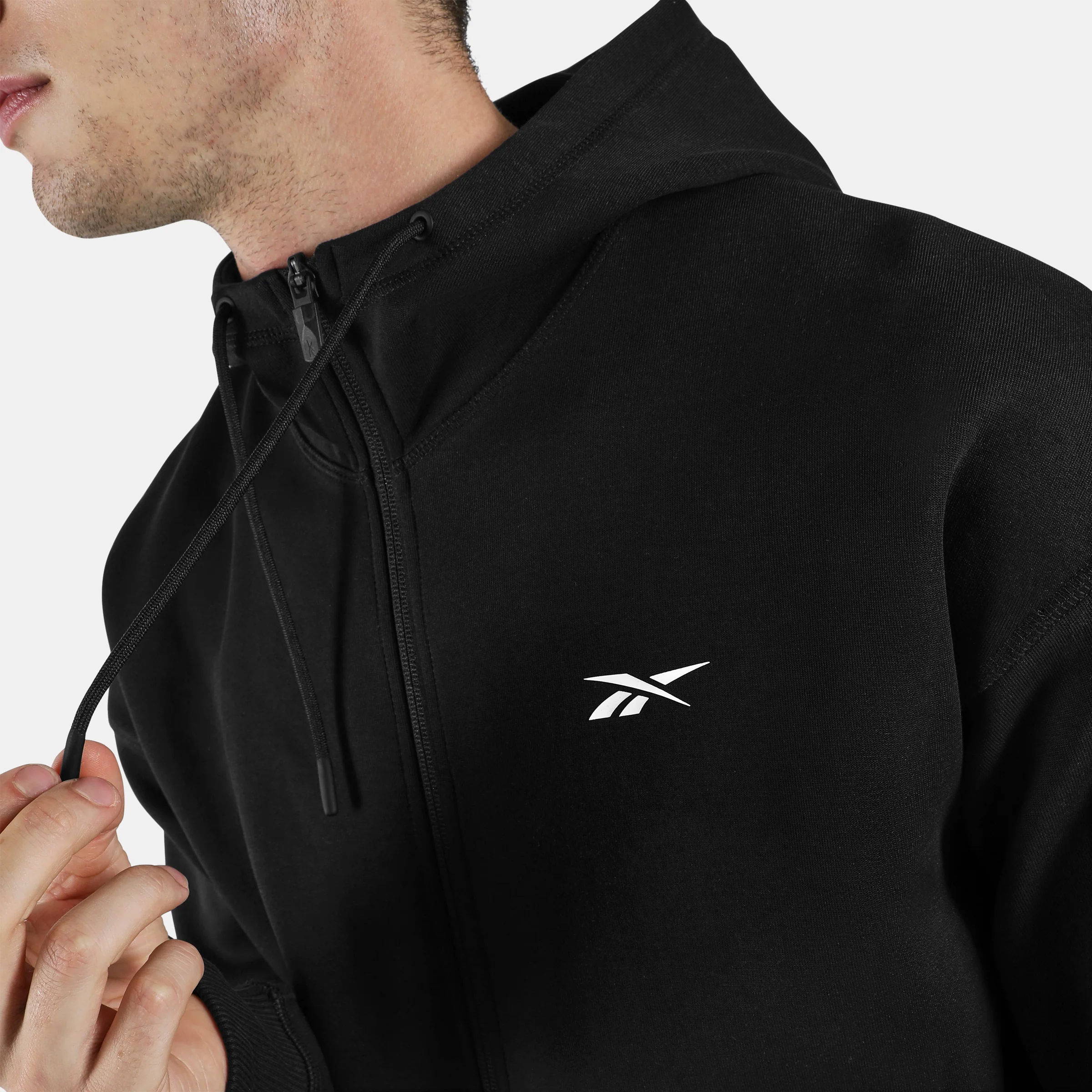 Athlete Doubleknt Fullzip Hood Black - Image 4