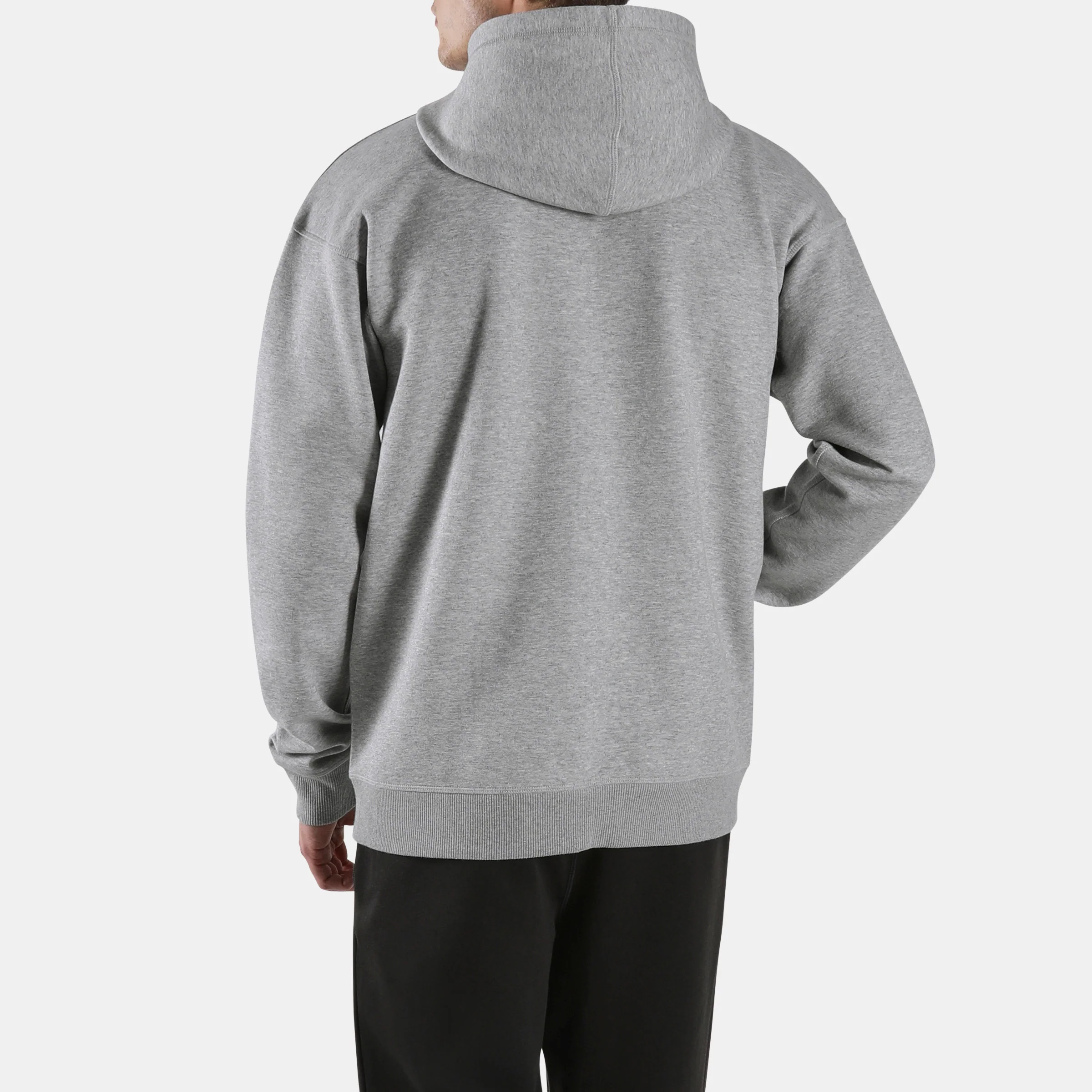 Athlete Doubleknt Fullzip Hood Grey Marl - Image 3