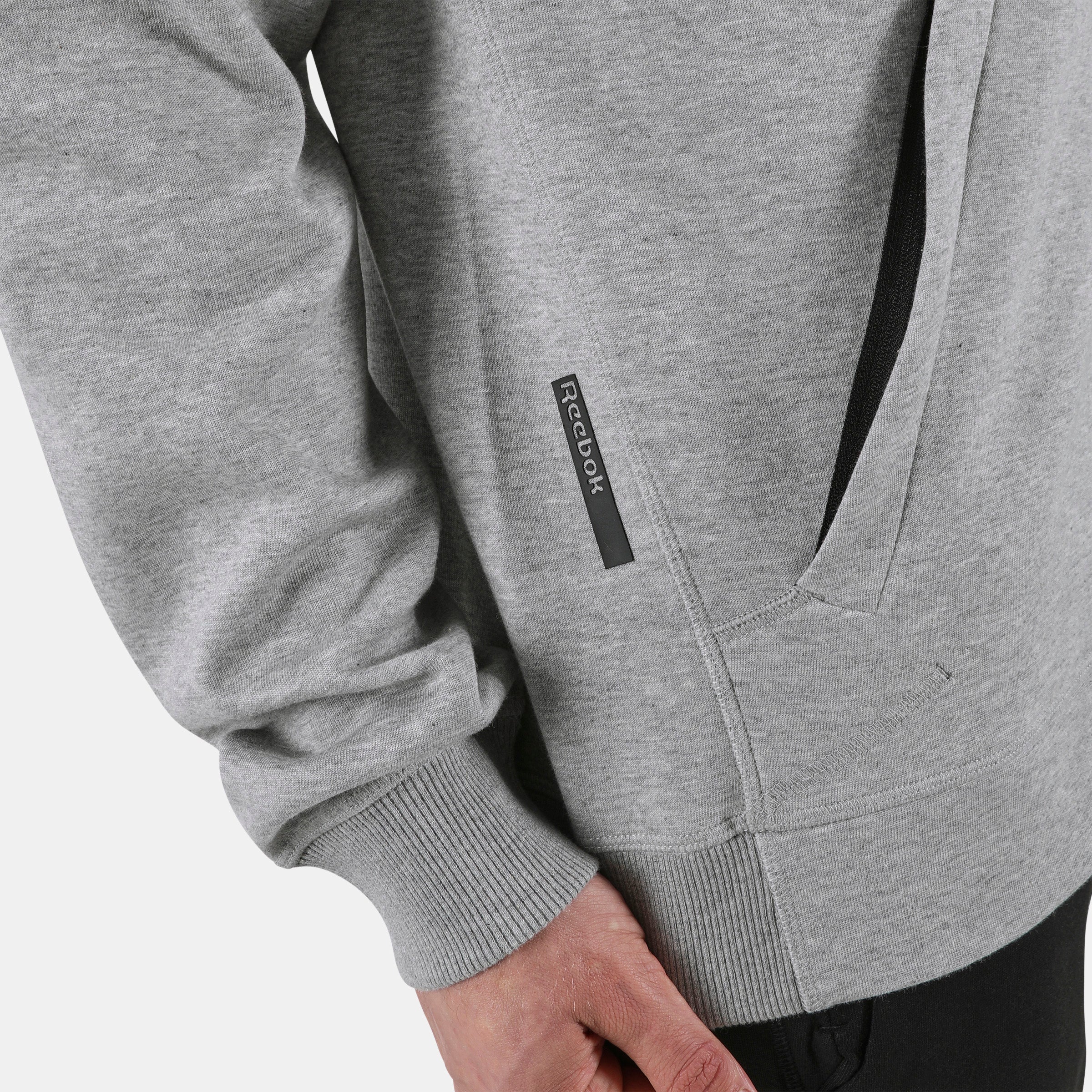 Athlete Doubleknt Fullzip Hood Grey Marl - Image 4