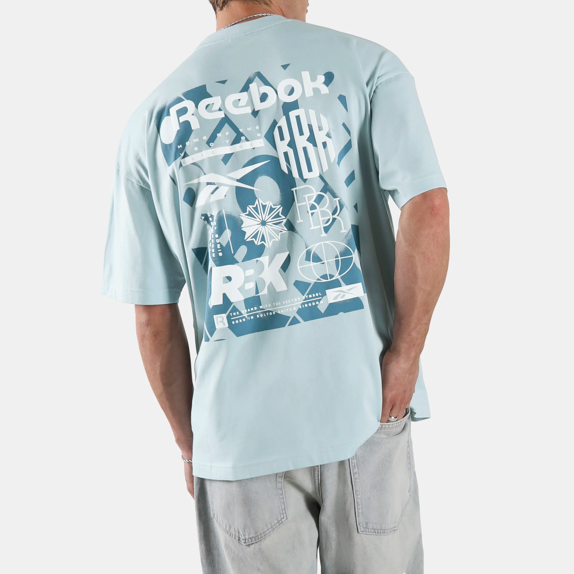Back Fade Tshirt Ice Blue - Image 3