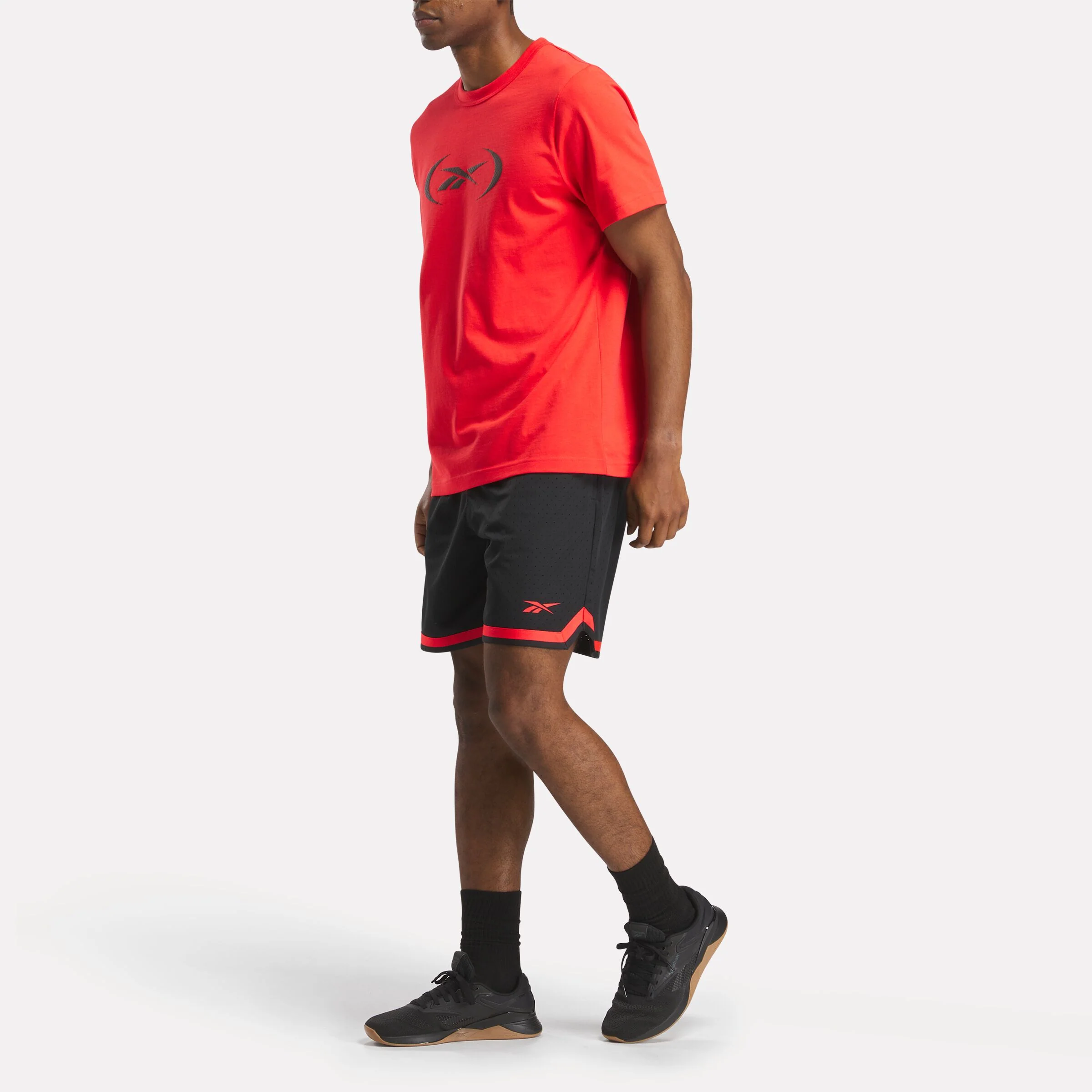 Basketball Transition Short Black/Energy Red - Image 2