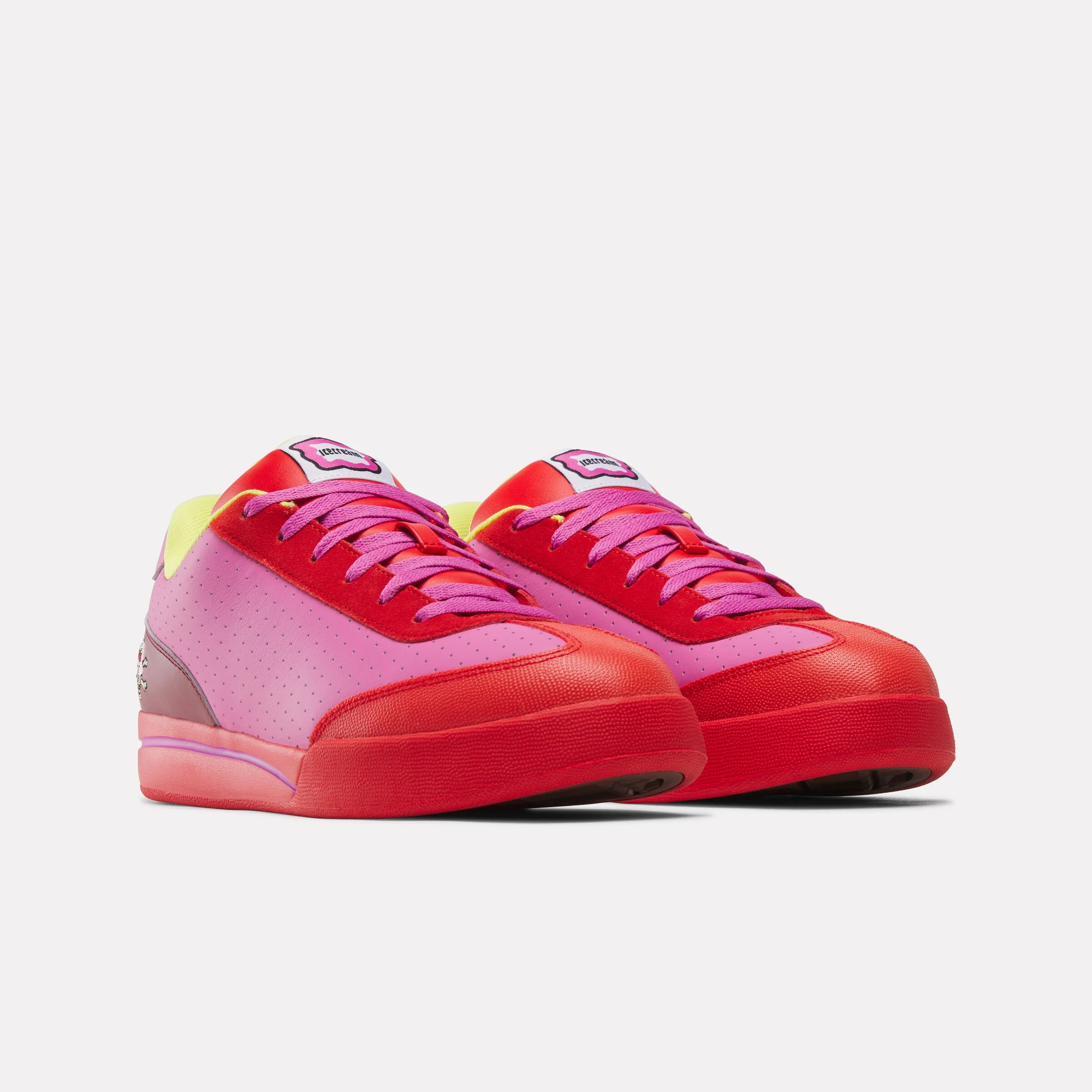 Reebok X Bbc Board Flip Skate Shoes Red/Pink/Yellow - Image 4