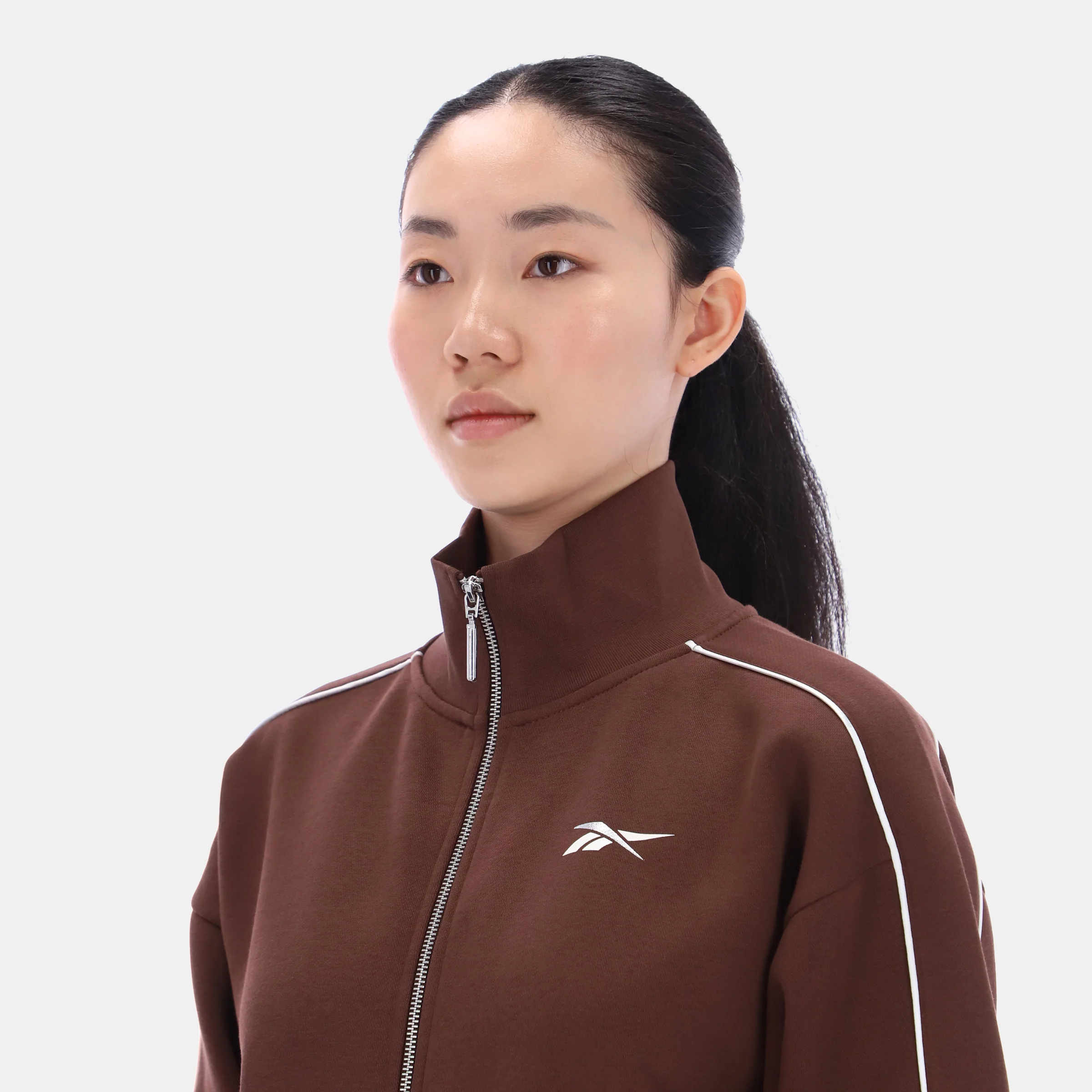 Brooklyn Cropped Bomber Jacket Campus Brown - Image 2