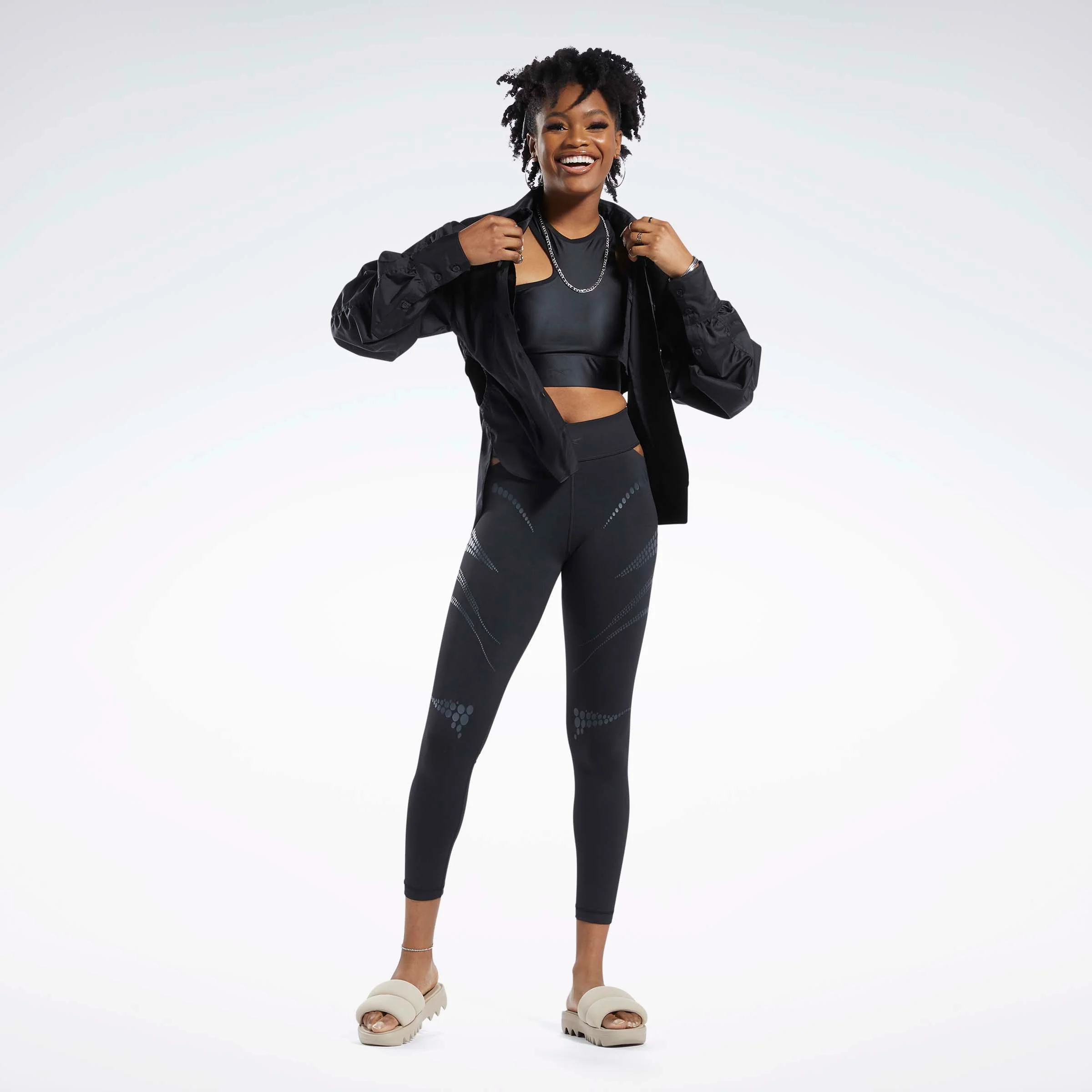 Cardi B Long-Sleeve Top Black - Image 2