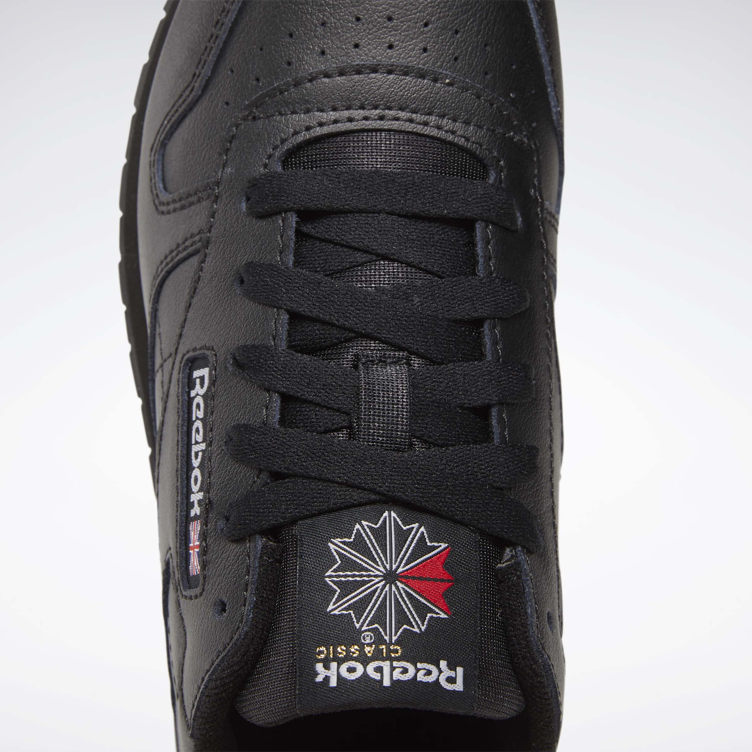 Classic Leather Shoes - Big Kids Black/Black/Black - Image 6
