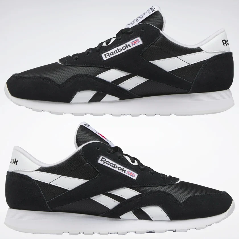 Classic Nylon Shoes Black/White/White - Image 9