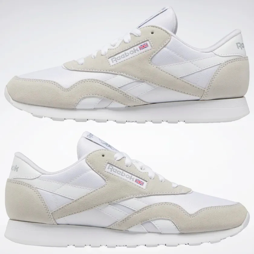 Classic Nylon Shoes White/White/White - Image 9