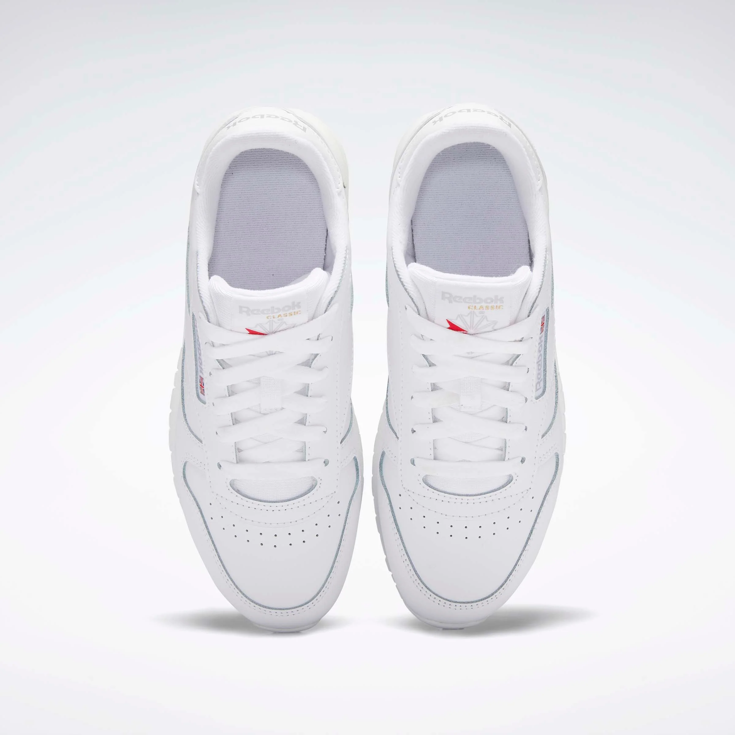Classic Leather Shoes - Grade School White/White/White - Image 3