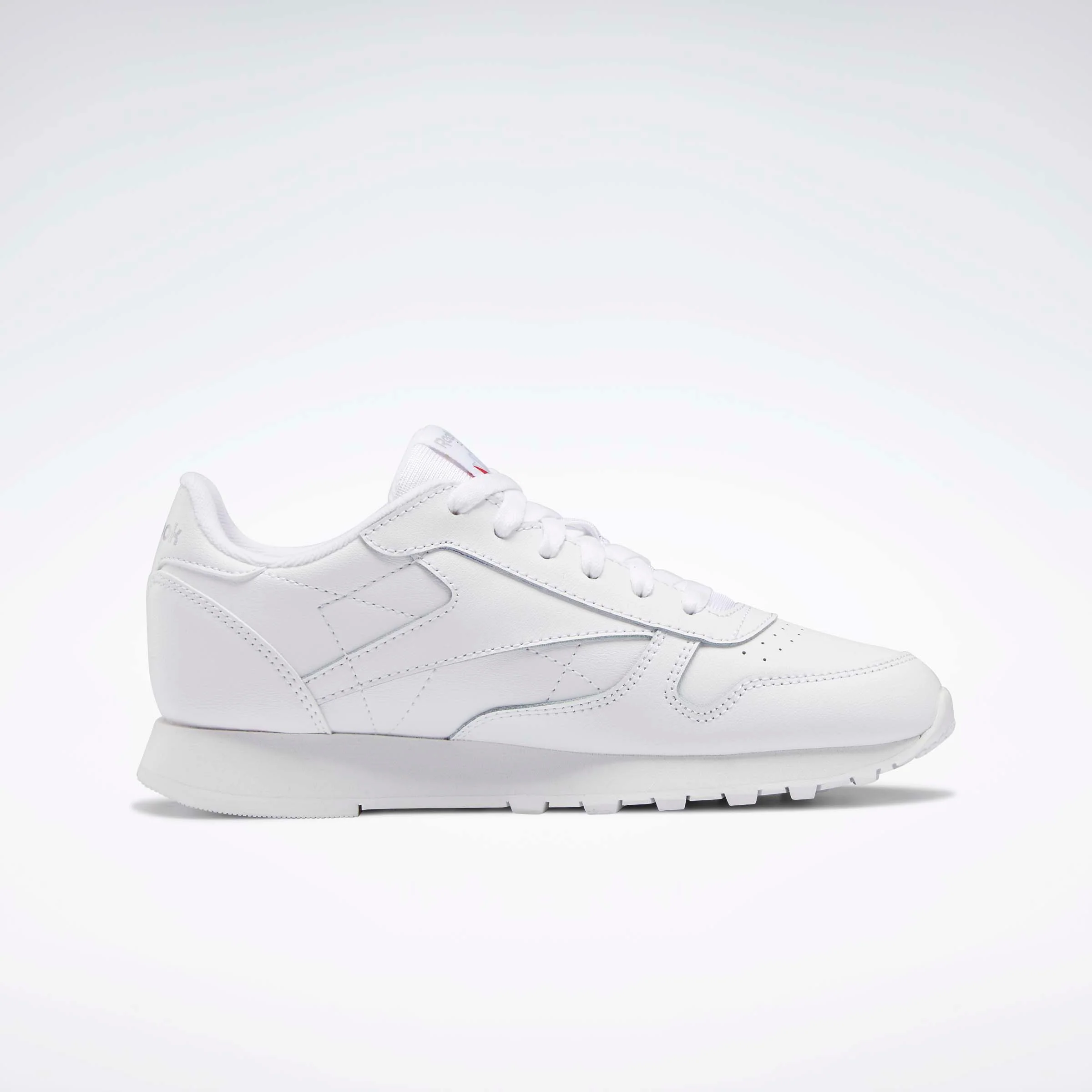Classic Leather Shoes - Grade School White/White/White - Image 4