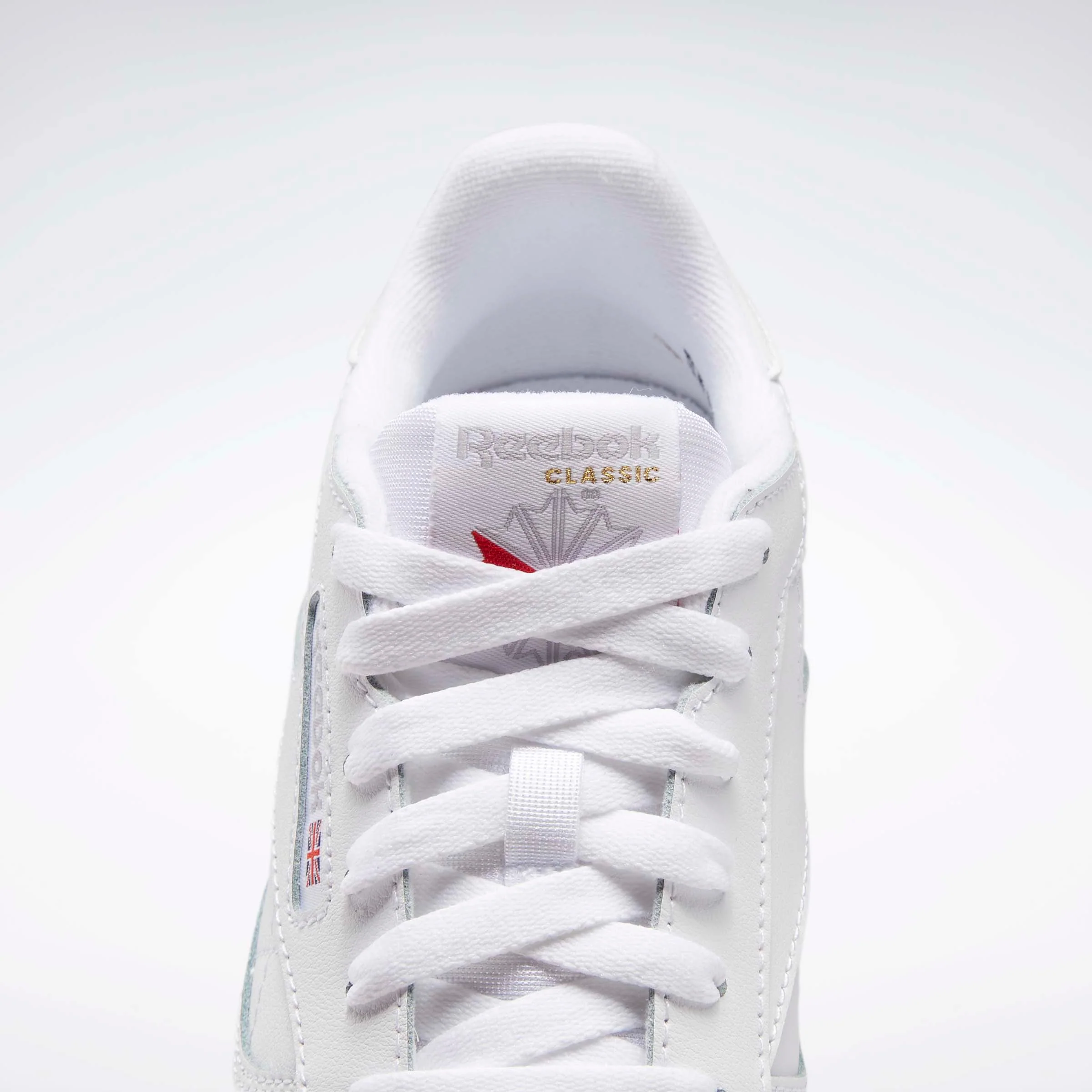 Classic Leather Shoes - Grade School White/White/White - Image 6