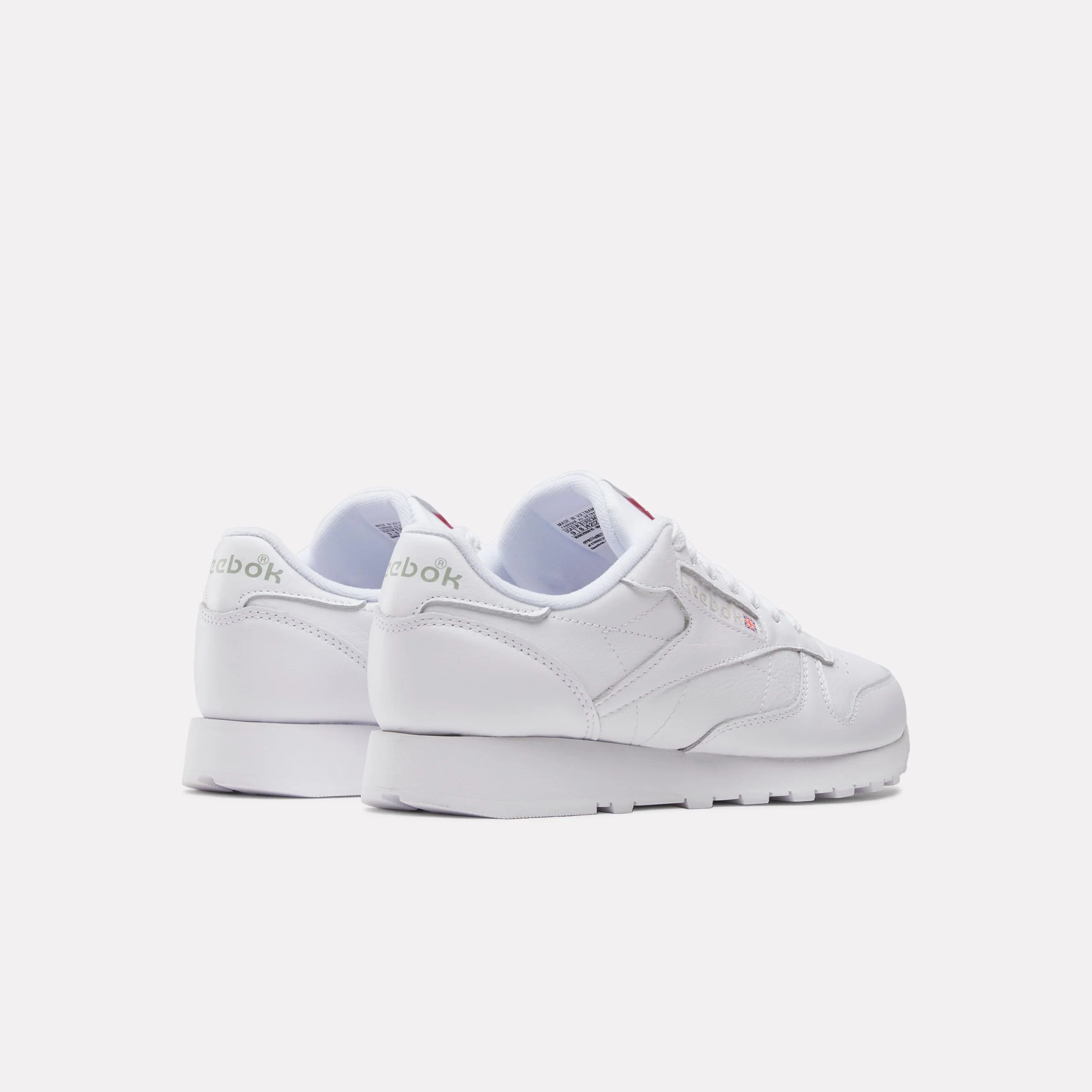 Classic Leather Shoes White/White/Pure Grey 3 - Image 3