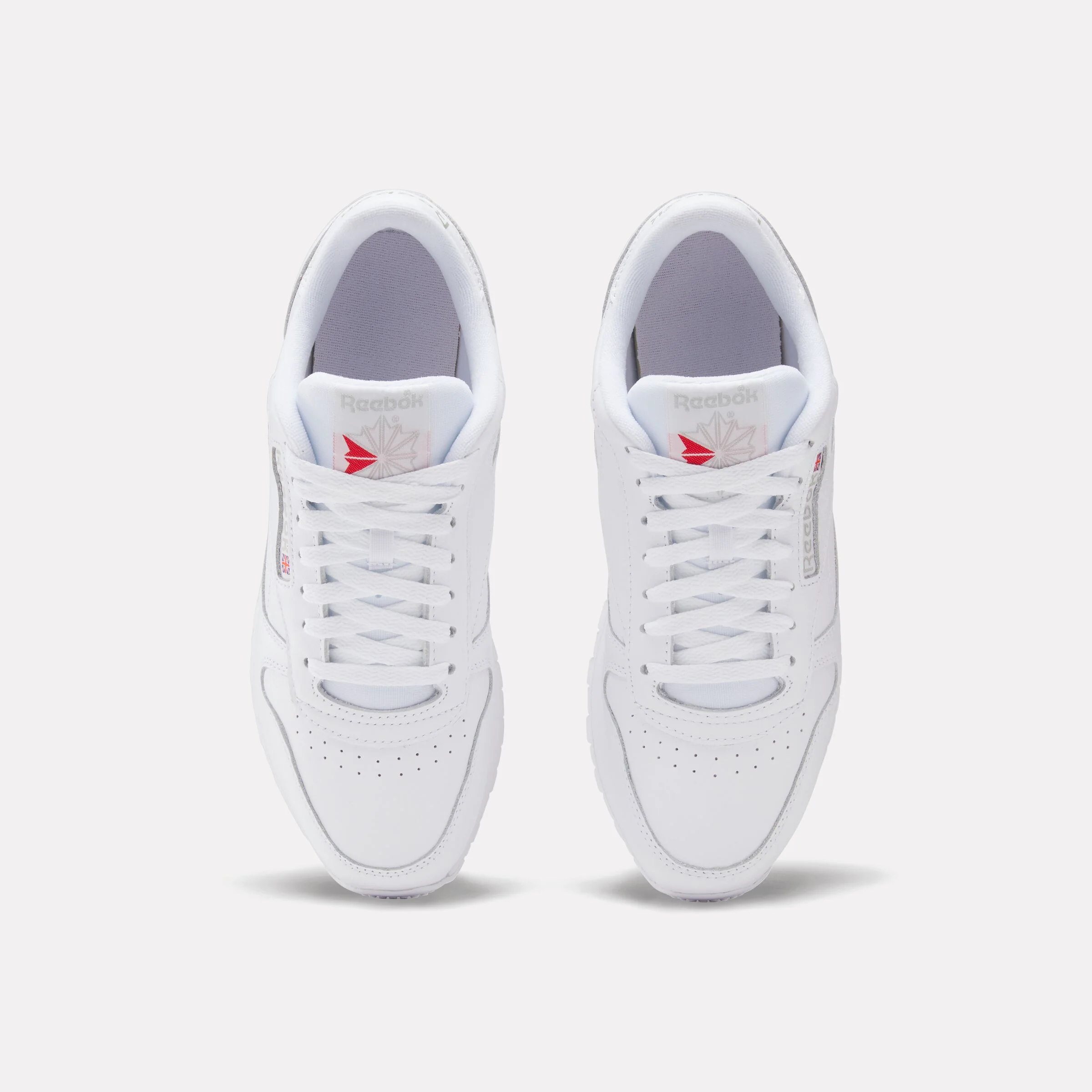Classic Leather Shoes White/White/Pure Grey 3 - Image 6