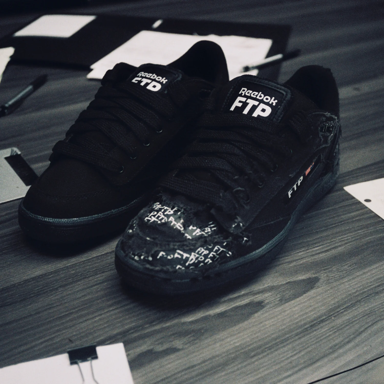Reebok X Ftp Club C Bulc Shoes Black/White/Black - Image 2