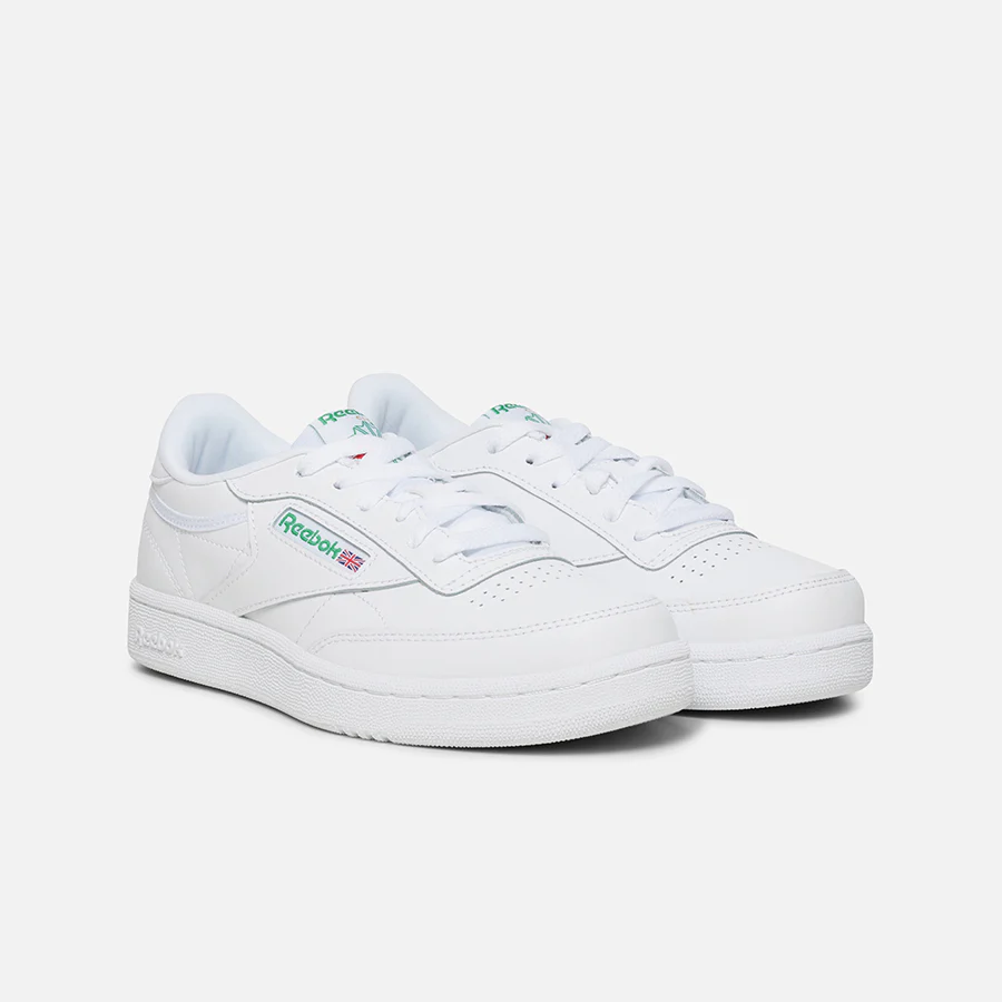 Club C Shoes - Grade School White/Glen Green/Vector Blue - Image 4