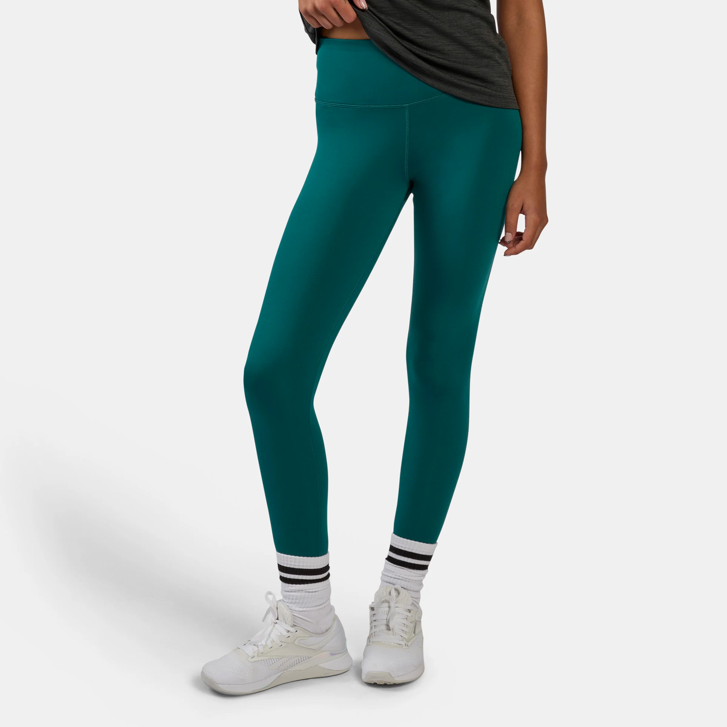 Core High Rise Leggings Metal Green