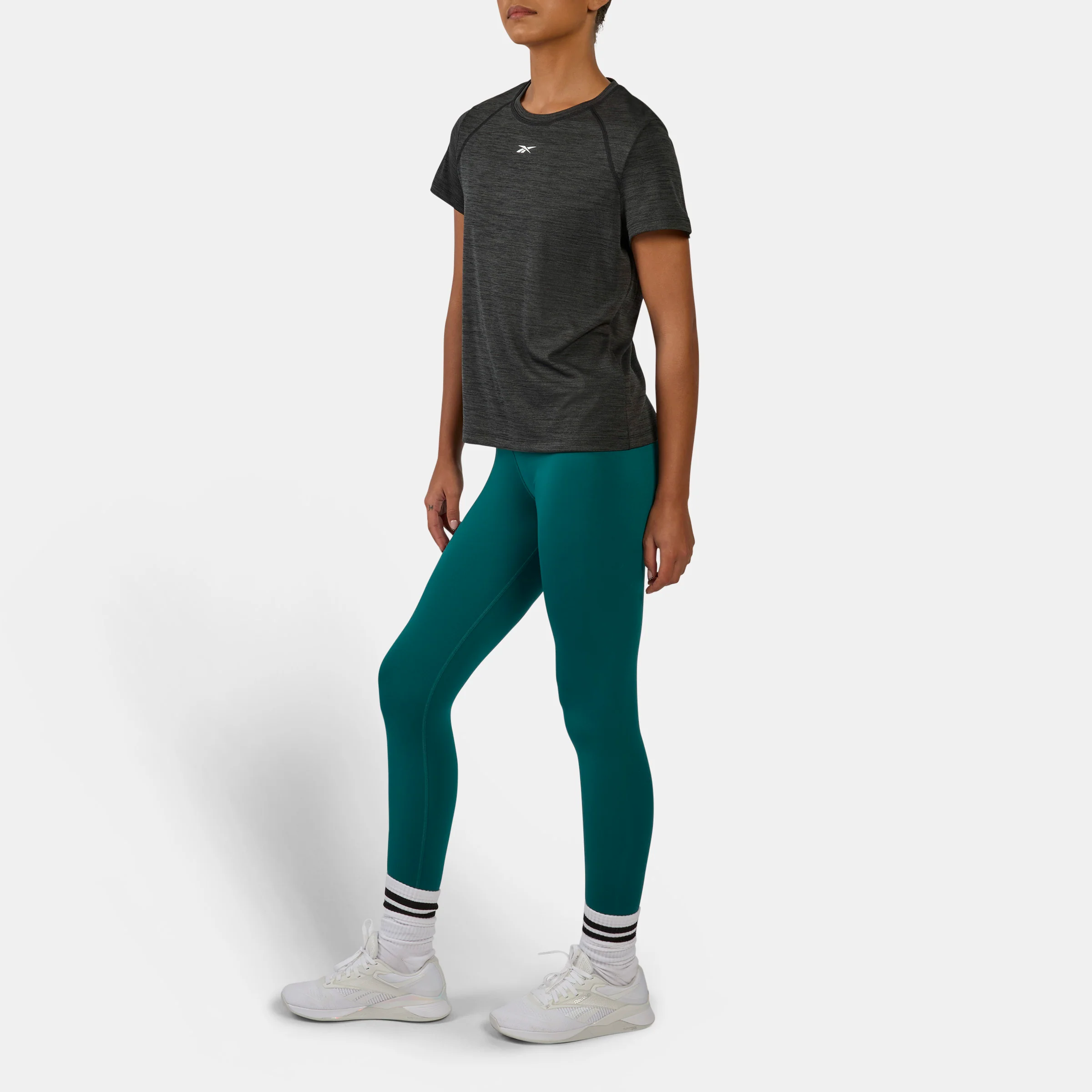 Core High Rise Leggings Metal Green - Image 2