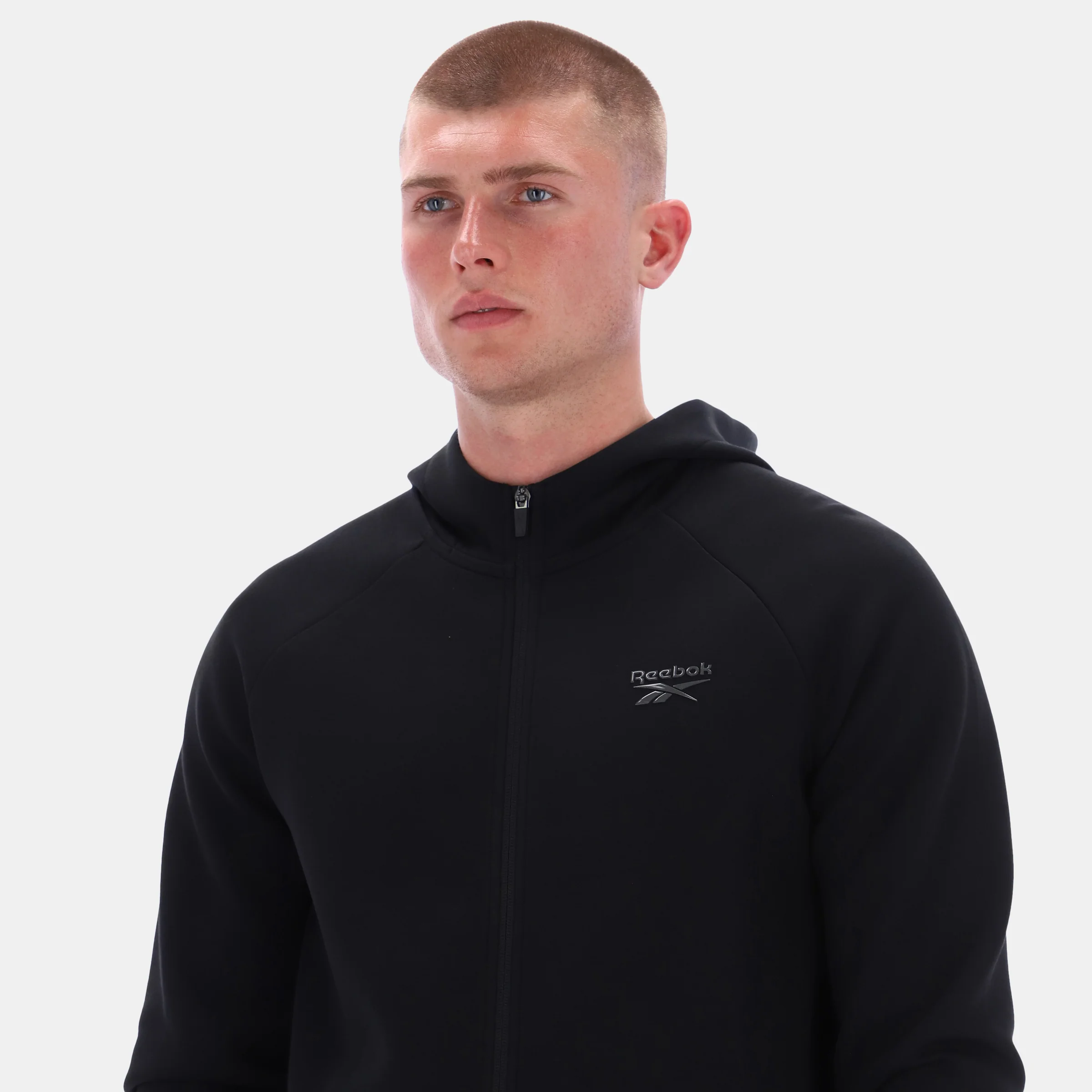 Core Zip Through Hoody Black - Image 2