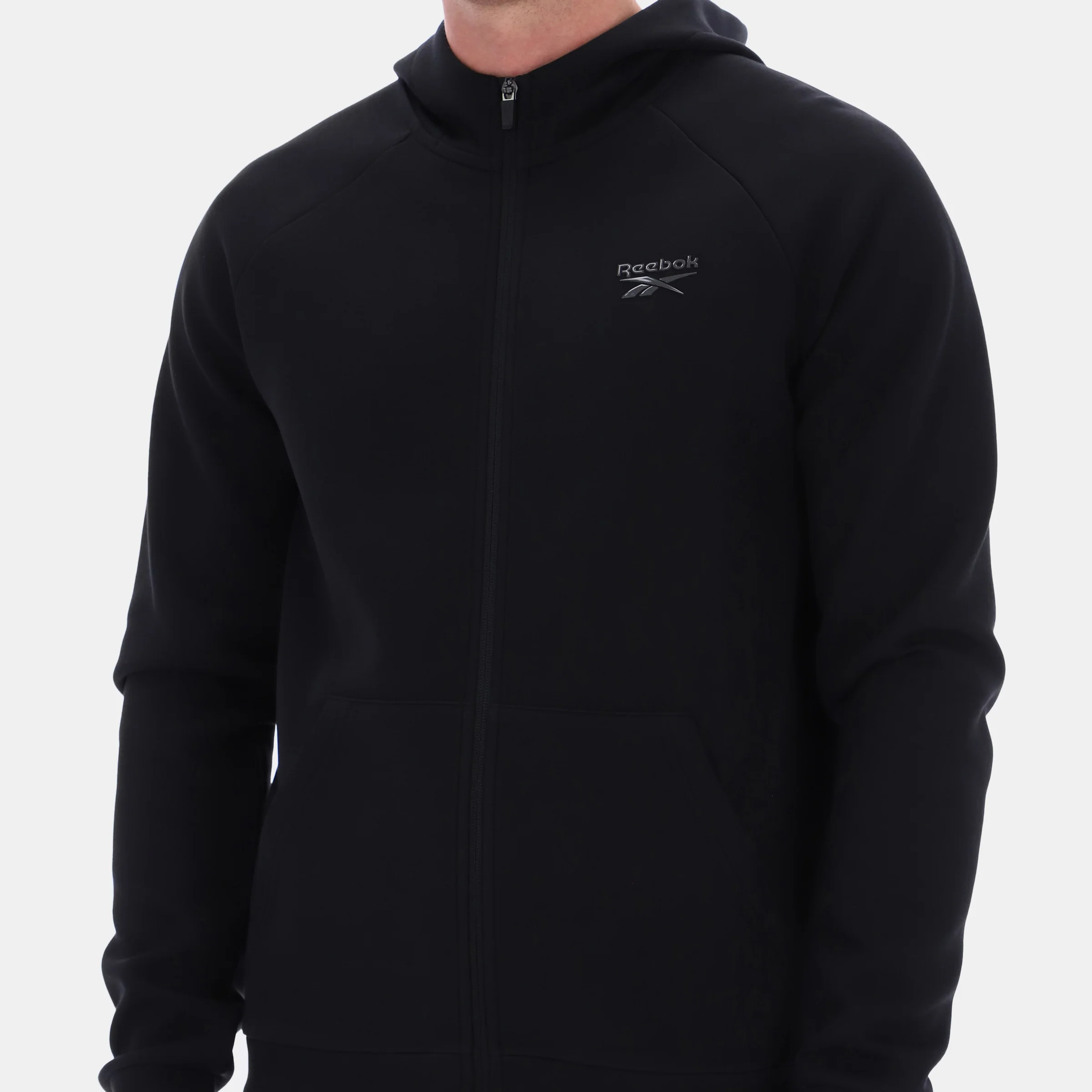 Core Zip Through Hoody Black - Image 3