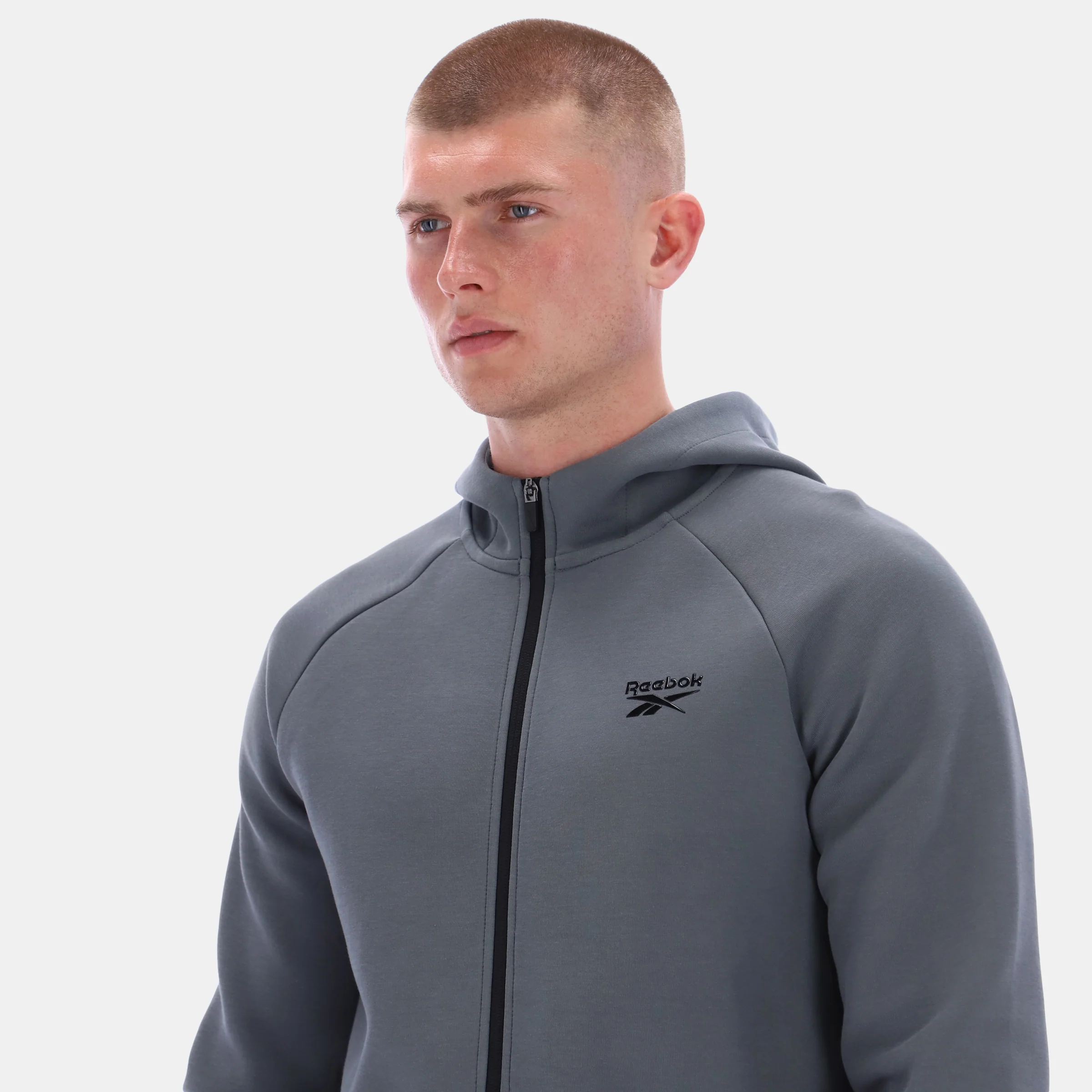Core Zip Through Hoody Grey 5 - Image 2