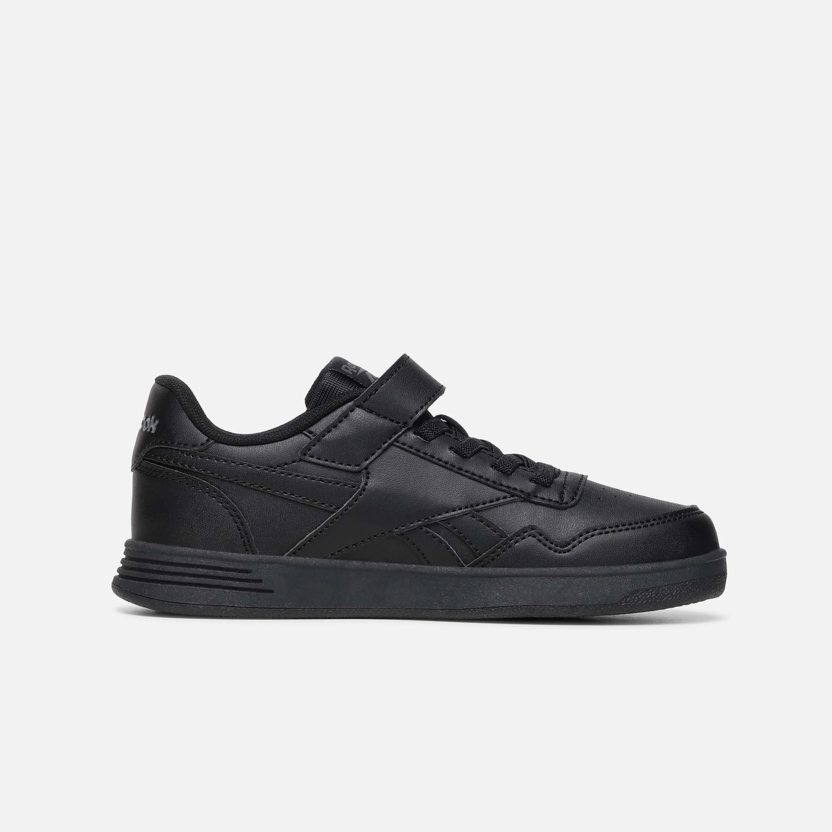 Court Advance Elastic Lace Boy's Black/Black/Black - Image 3