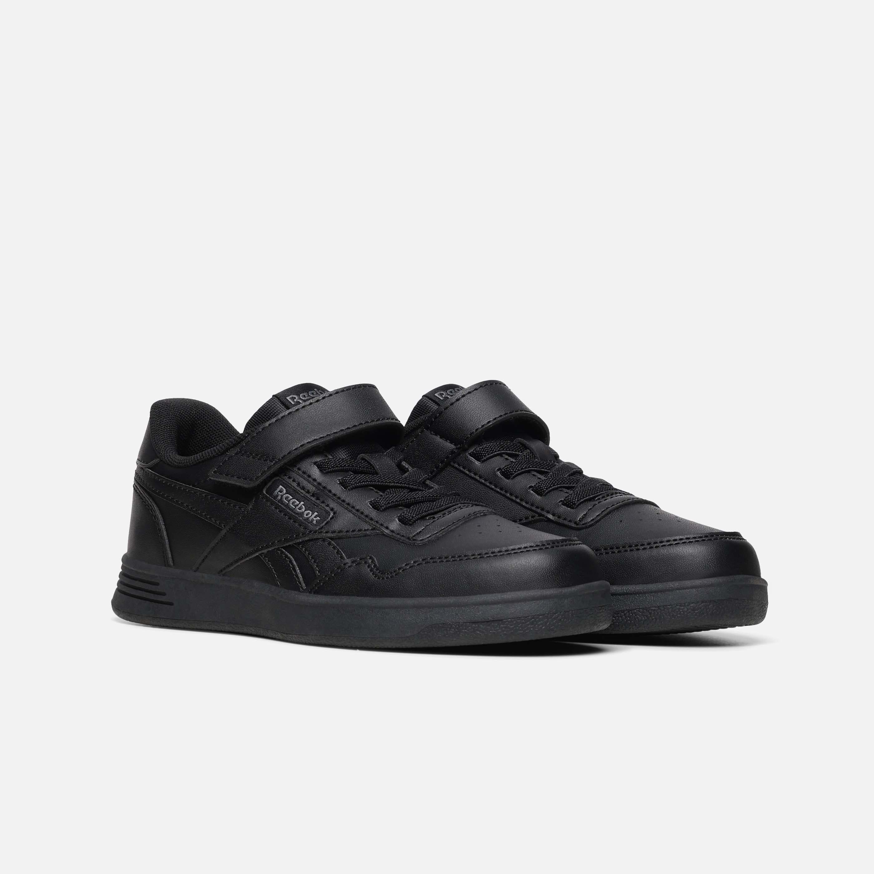 Court Advance Elastic Lace Boy's Black/Black/Black - Image 4