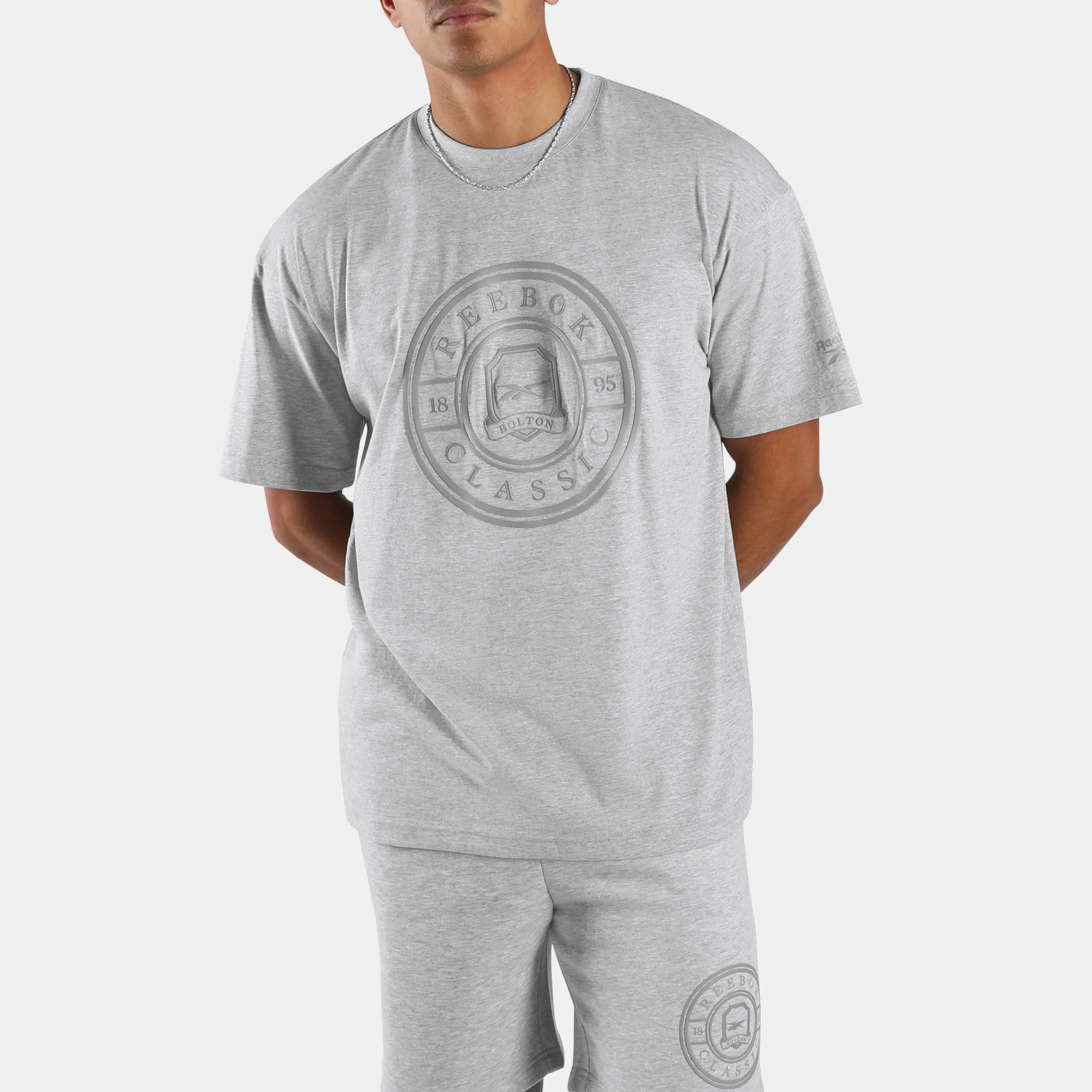 Crest Tshirt Athletic Grey Marl