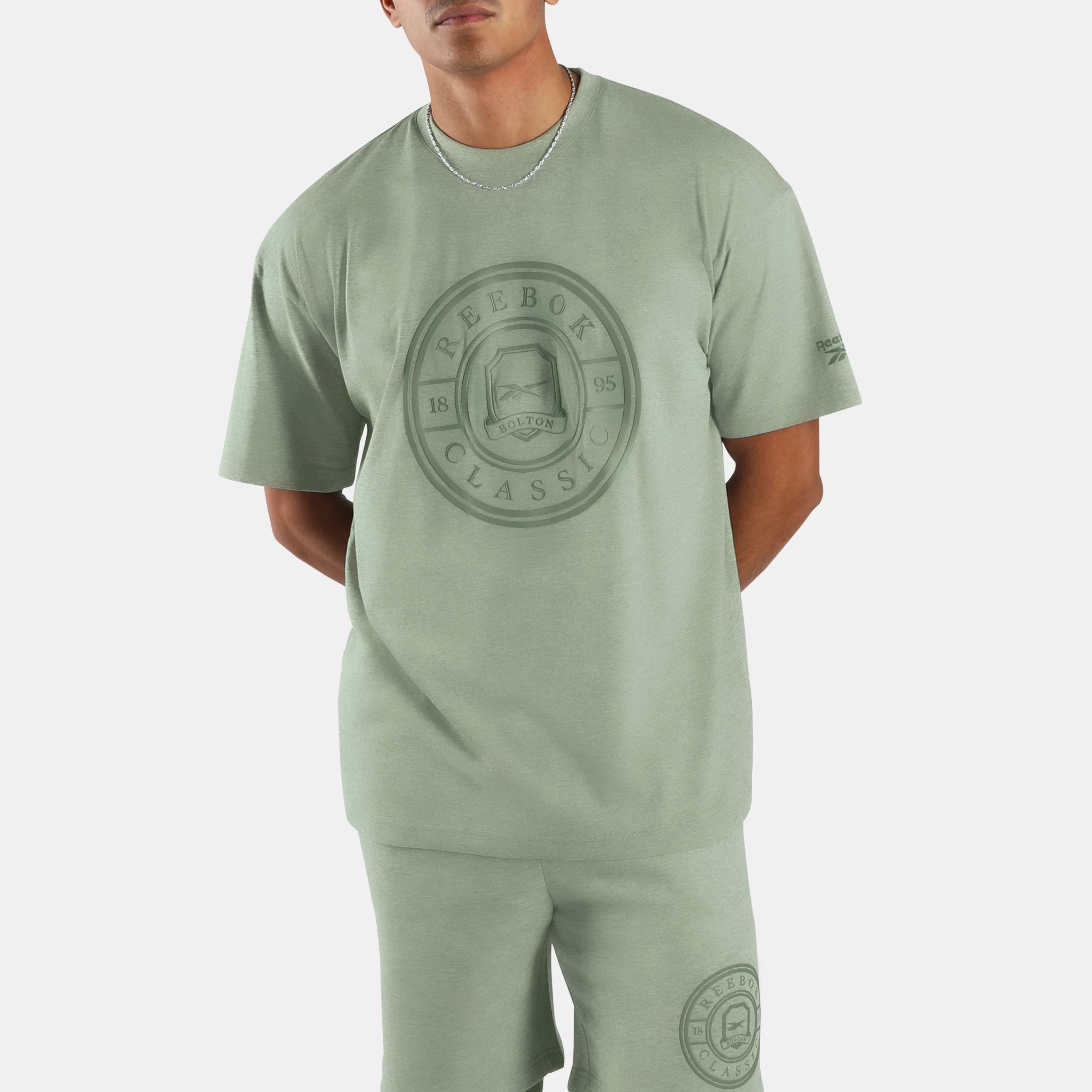 Crest Tshirt Light Fog