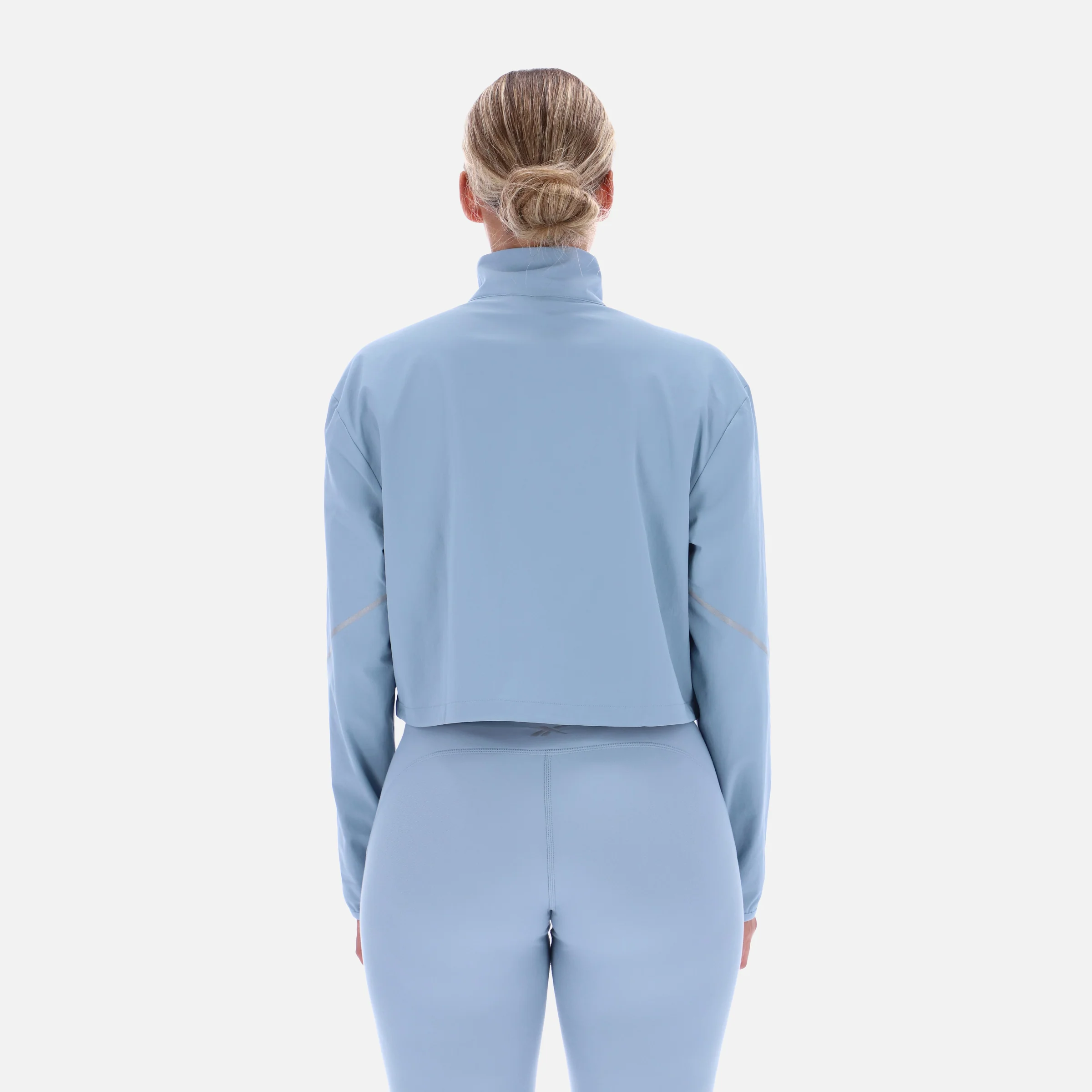 Cropped 1/4 Zip Windbreaker Leisure Blue - Image 4