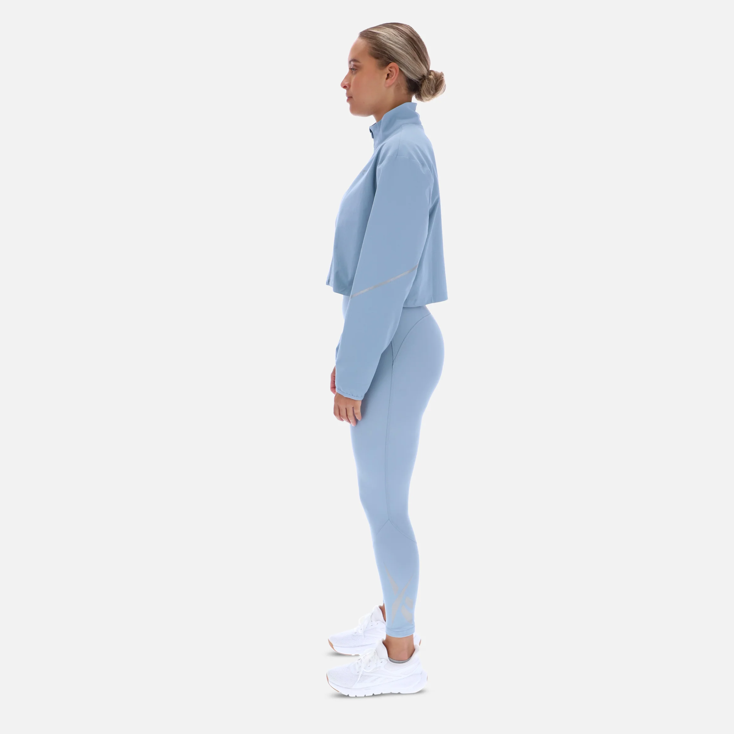 Cropped 1/4 Zip Windbreaker Leisure Blue - Image 5
