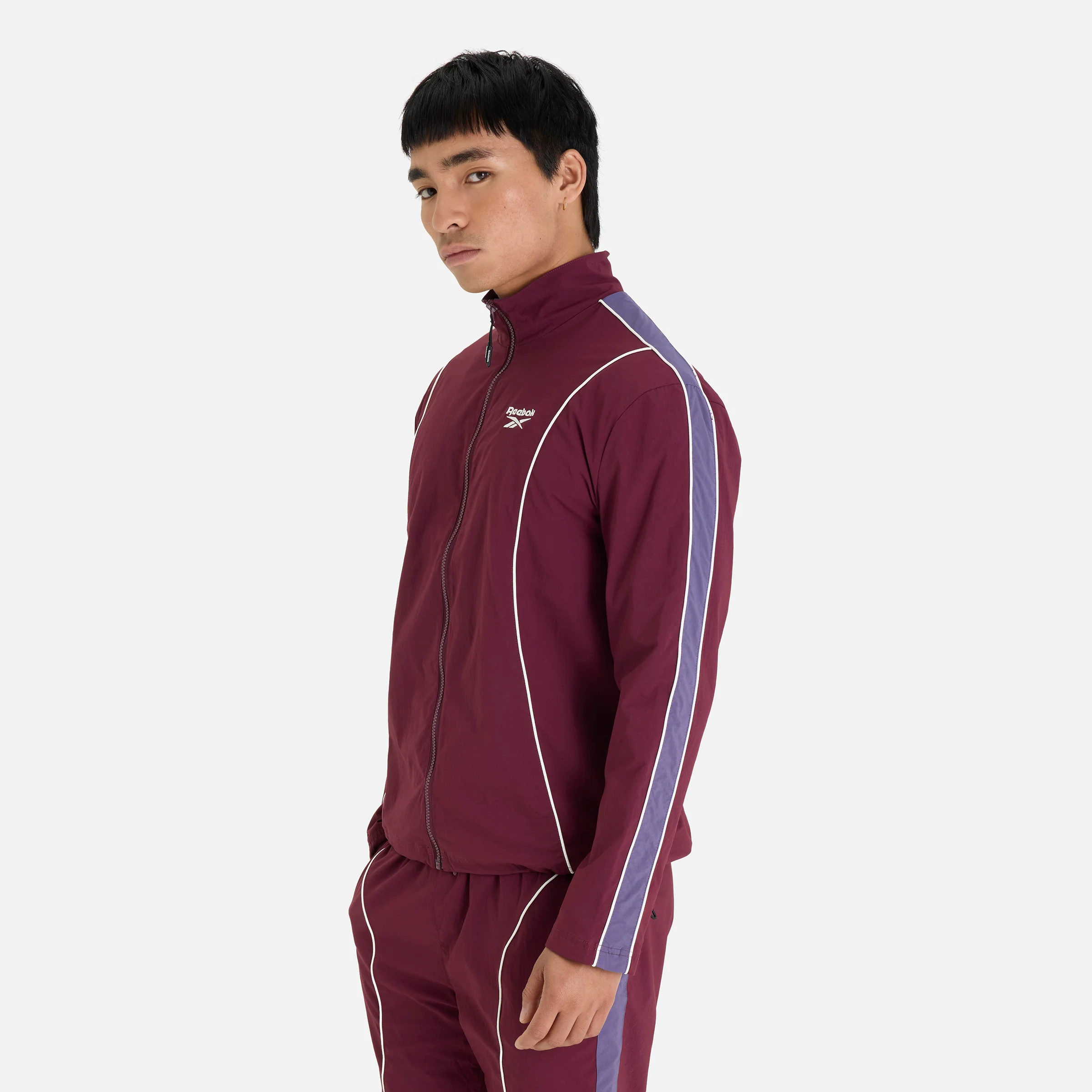 Cut And Sew Track Jacket  Black Cherry - Image 3