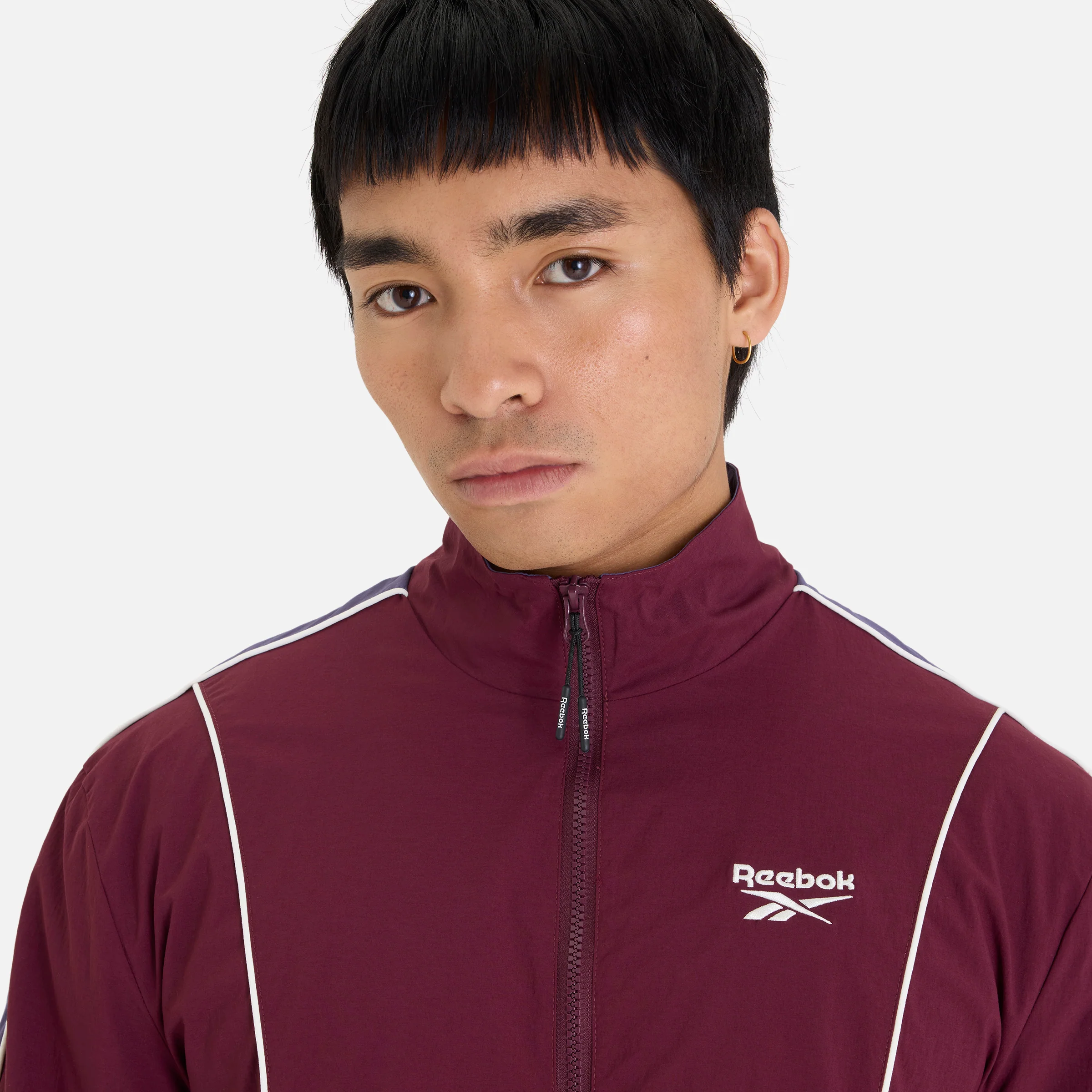 Cut And Sew Track Jacket  Black Cherry - Image 5