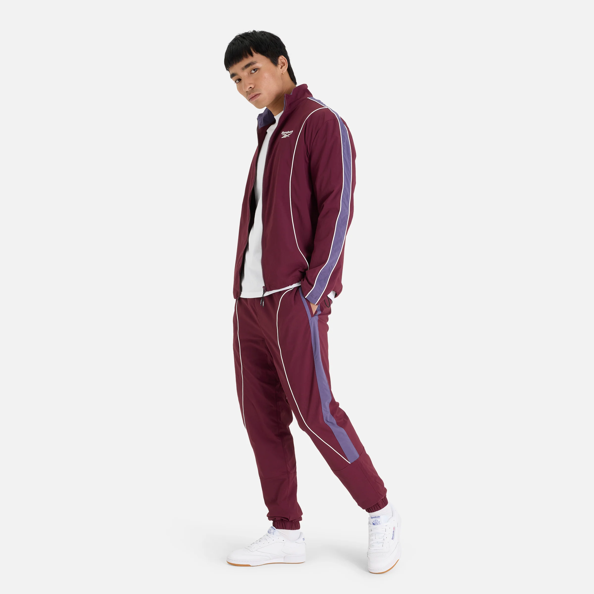 Cut And Sew Track Jogger Black Cherry