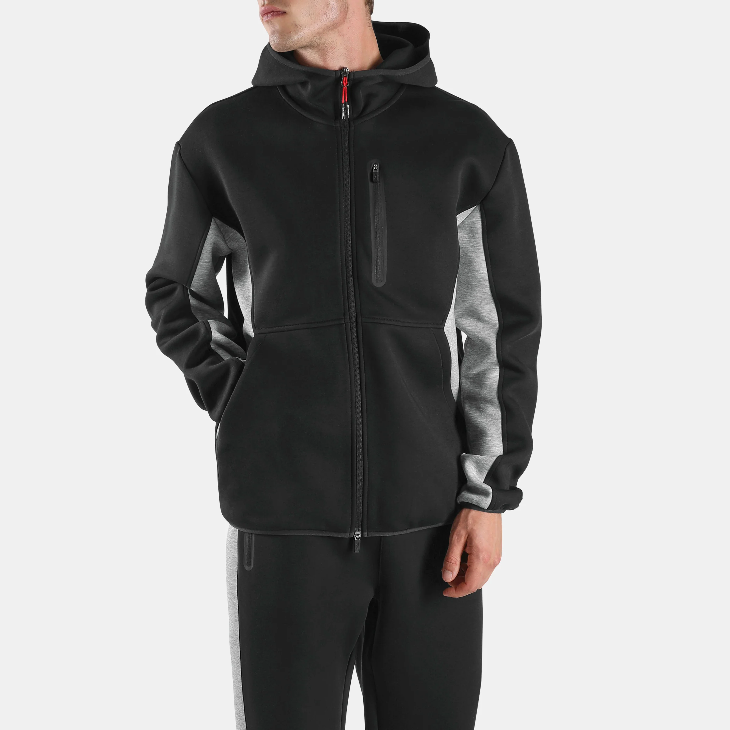 Dreamblend Spacer Fullzip Hood Black/Athletic Grey Marl