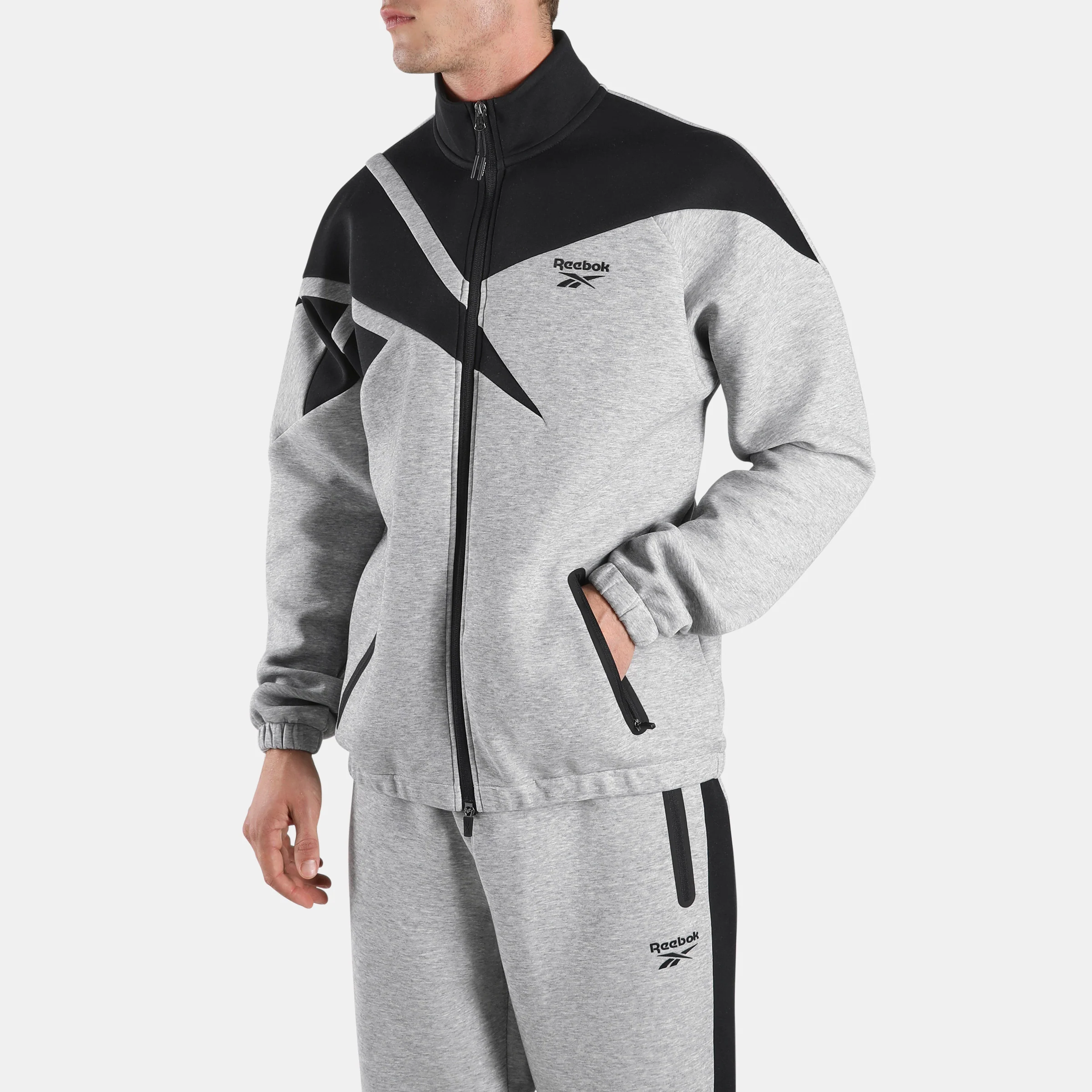 Dreamblend Spacer Vectr Trkjkt Athletic Grey Marl/Black