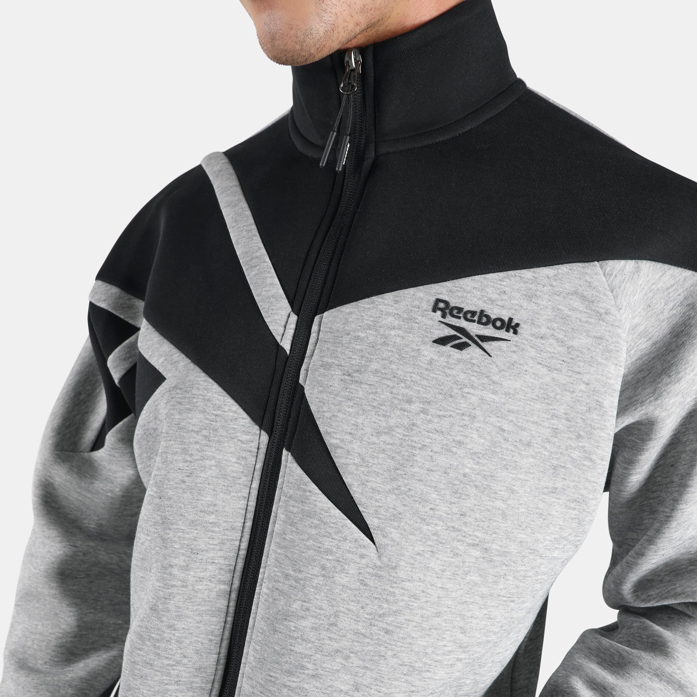 Dreamblend Spacer Vectr Trkjkt Athletic Grey Marl/Black - Image 4
