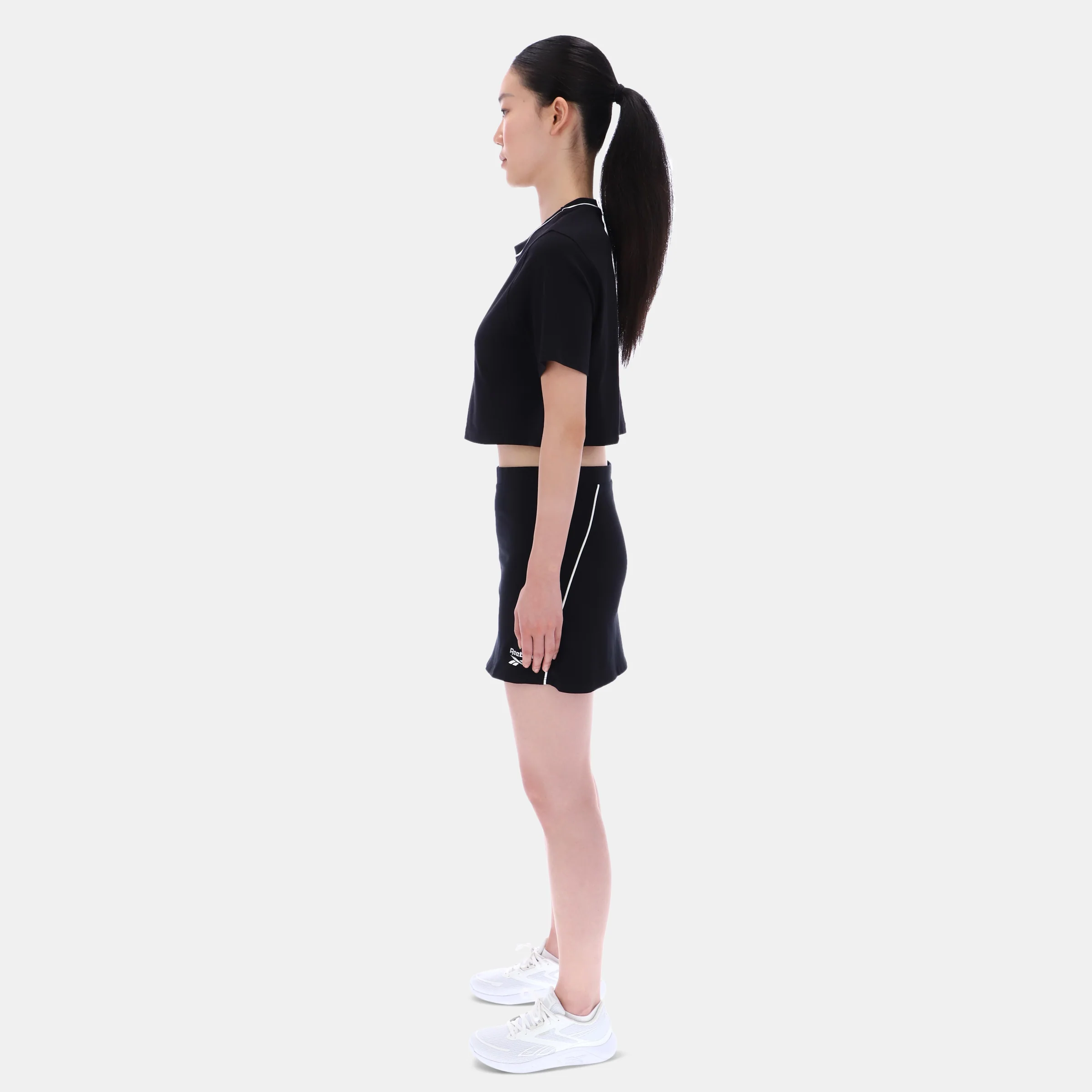 Flared Skirt With Foil Black - Image 4
