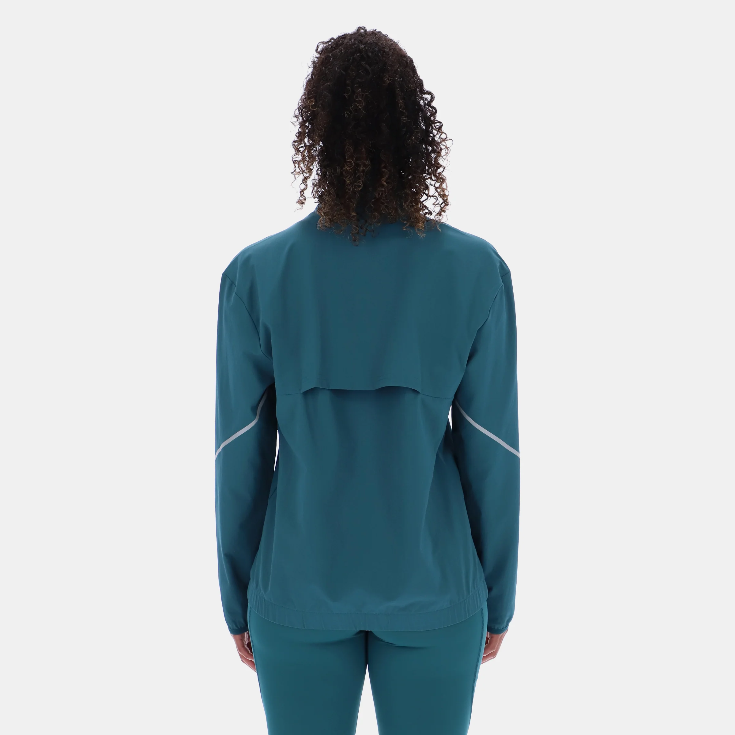 Funnel Neck Windbreaker Retro Retro Teal - Image 5
