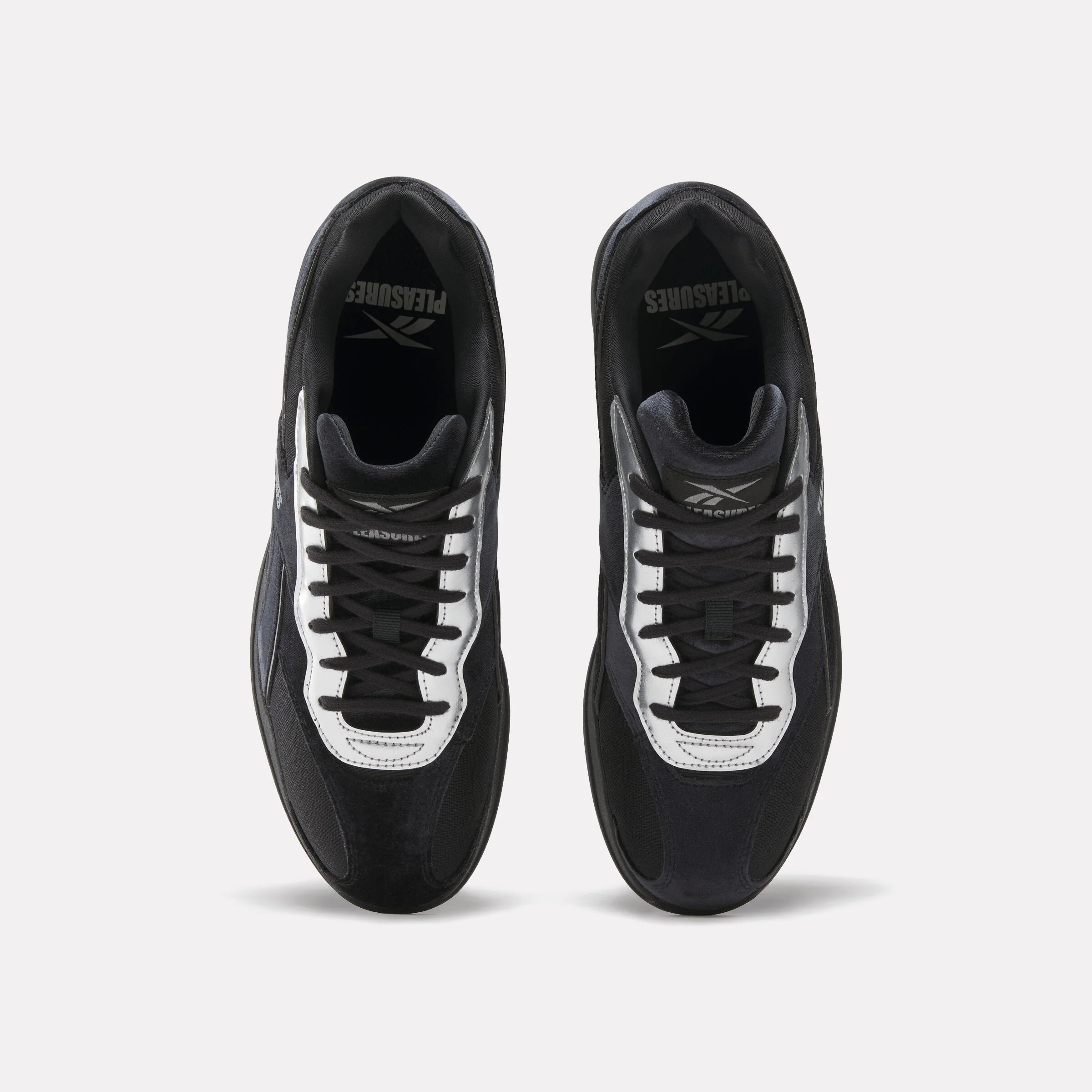 Reebok X Pleasures Hammer Street Shoes Black/Silver/Black - Image 4