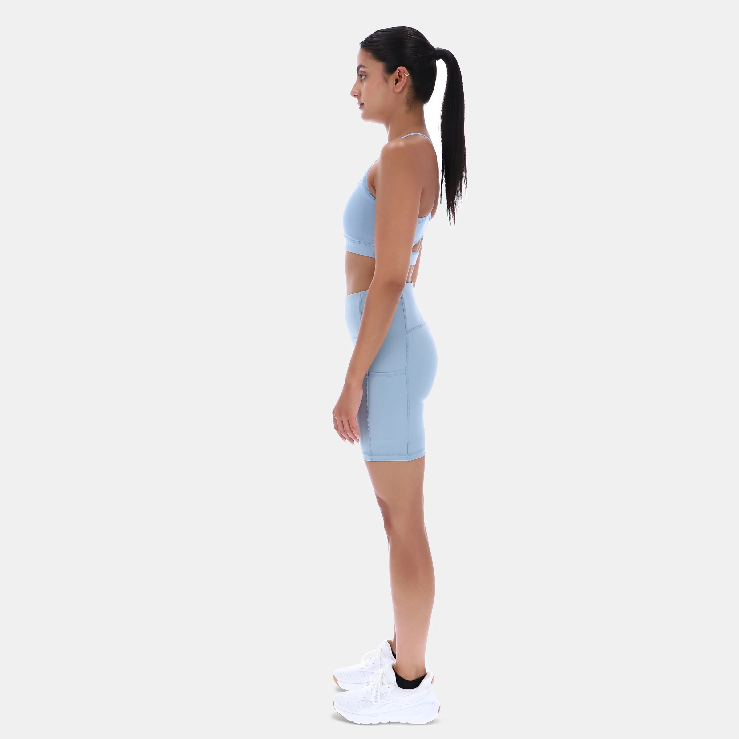 High Rise Cycle Shorts Leisure Blue - Image 5