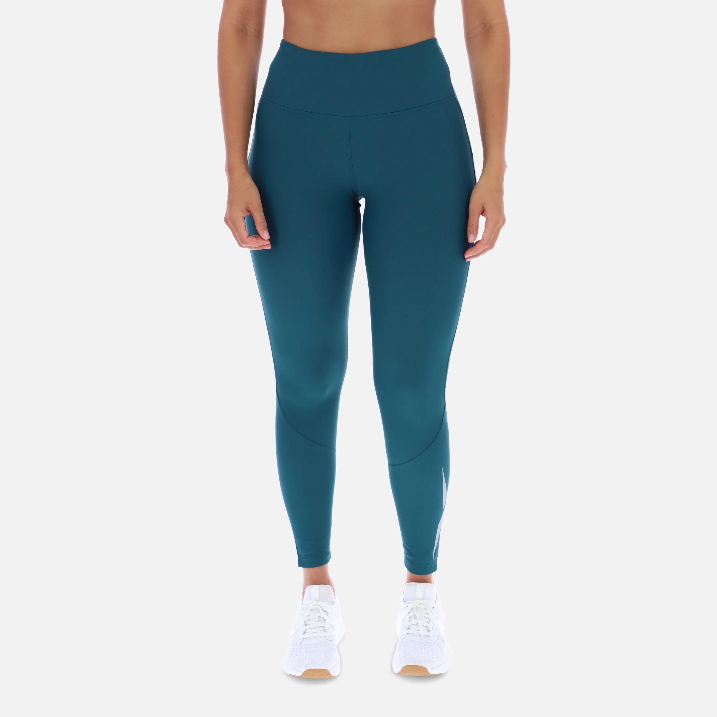 High Rise Fl Printed Tight Retro Teal