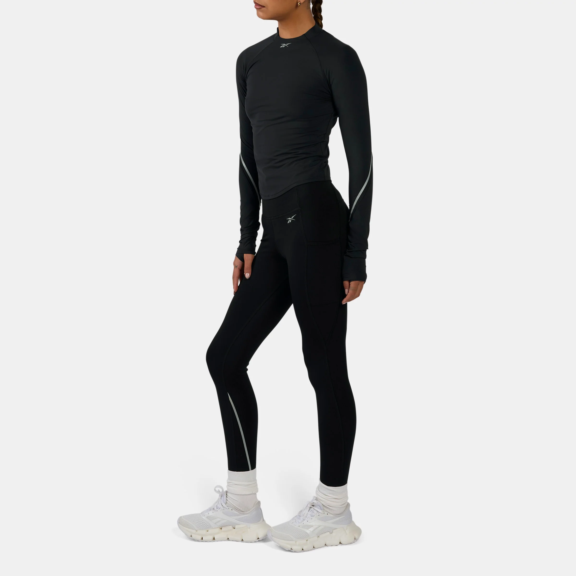 High Rise Full Length Tights Black - Image 2