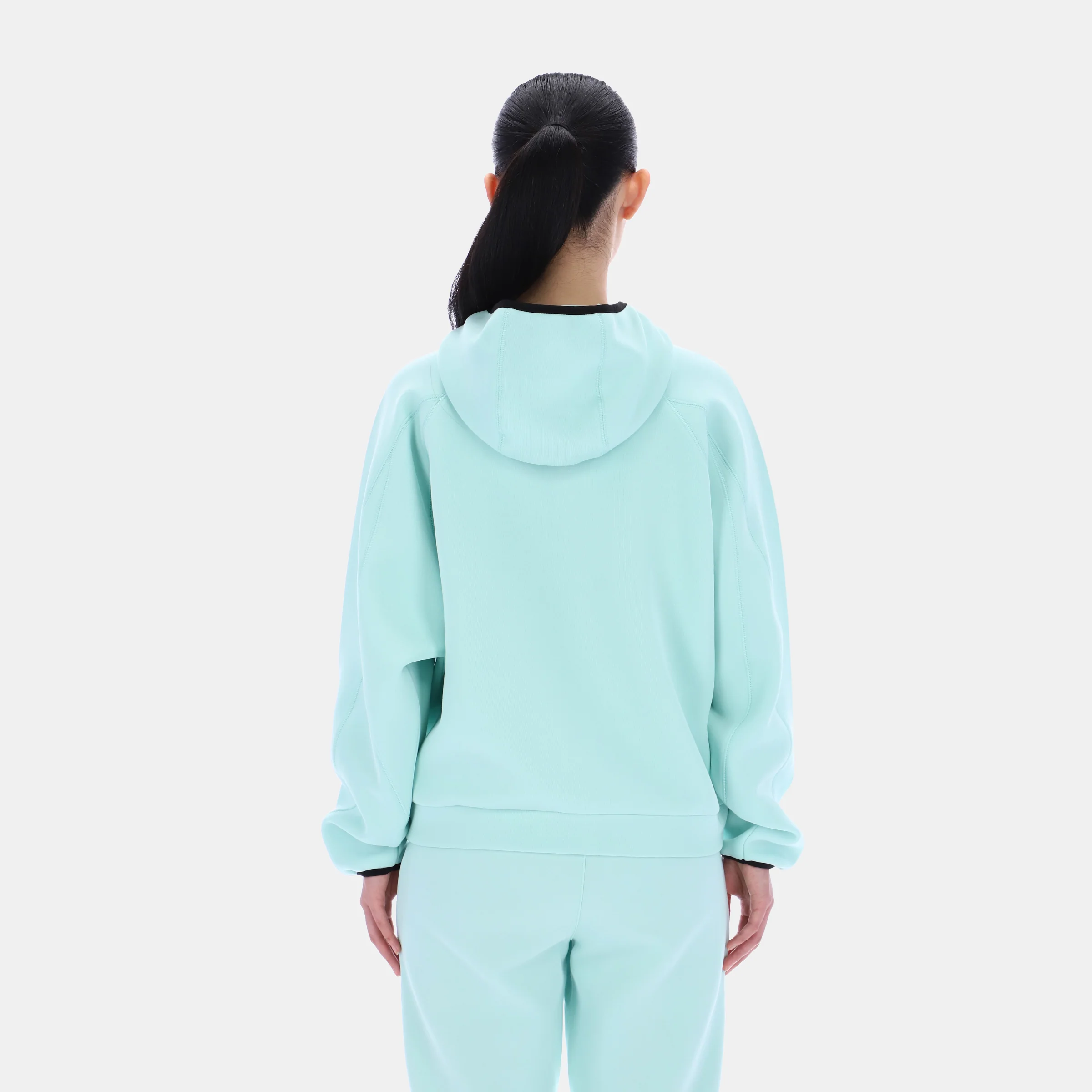 Hooded Vector Top Dusty Glitch Aqua - Image 4