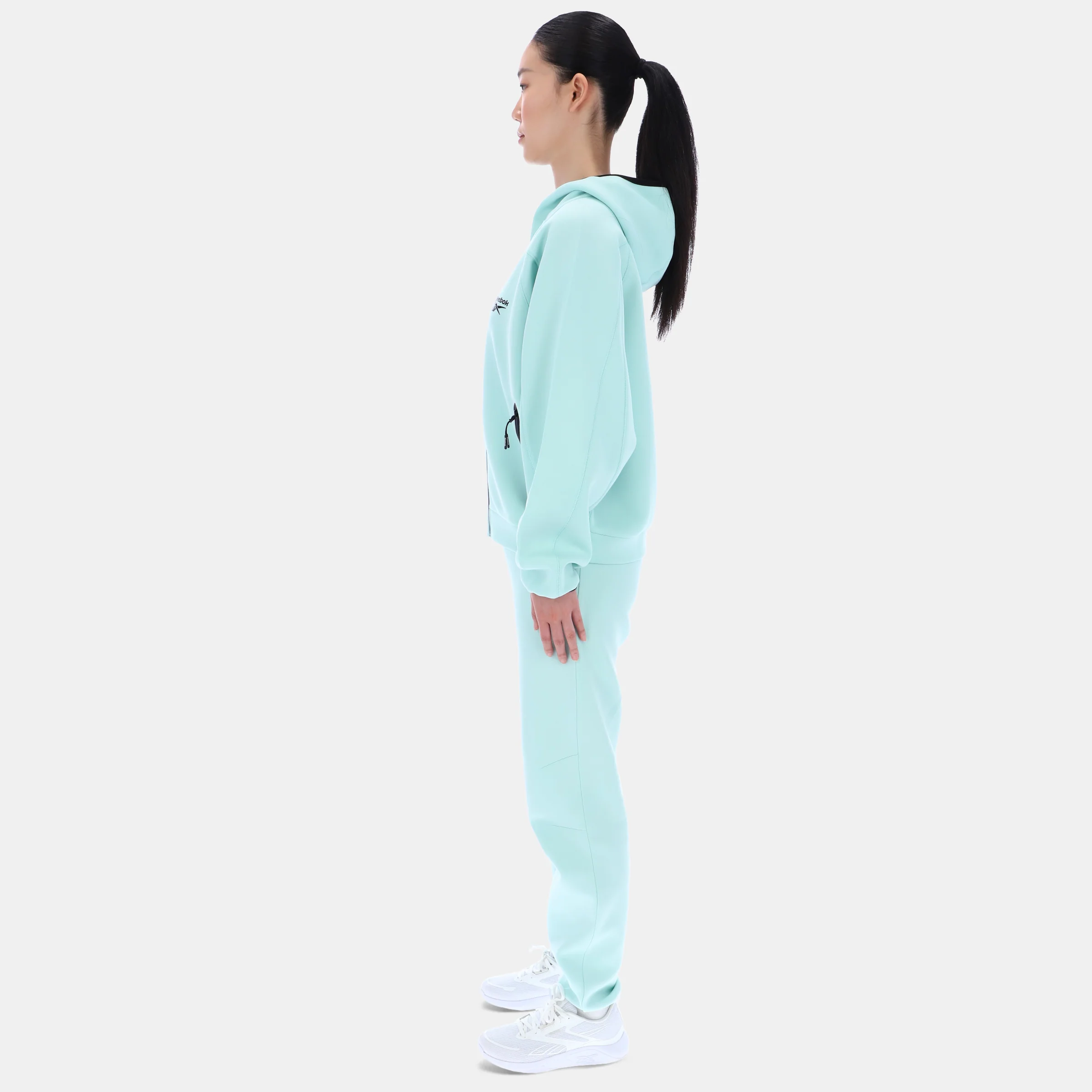 Hooded Vector Top Dusty Glitch Aqua - Image 5