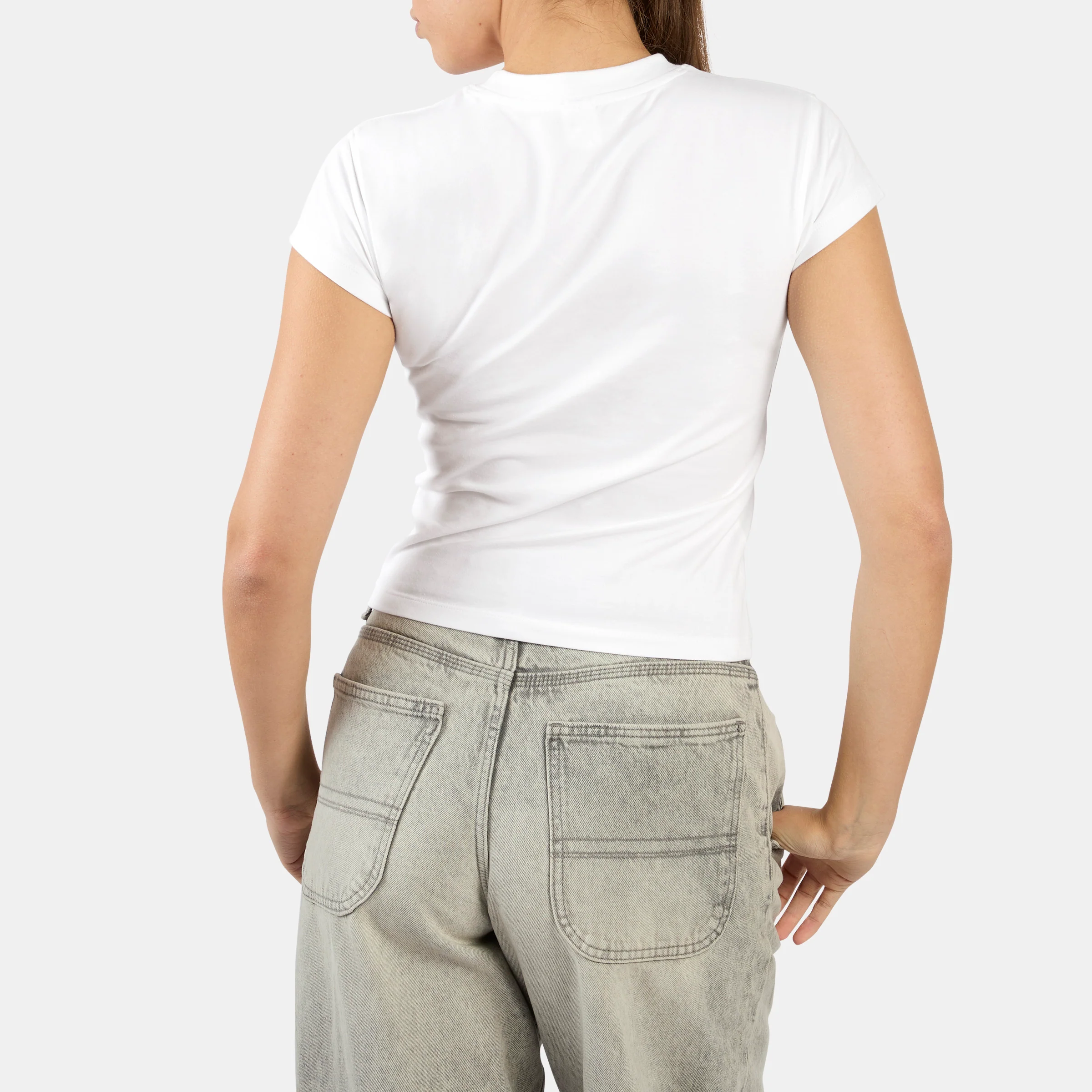 Id Cap Sleeve Tshirt White - Image 3