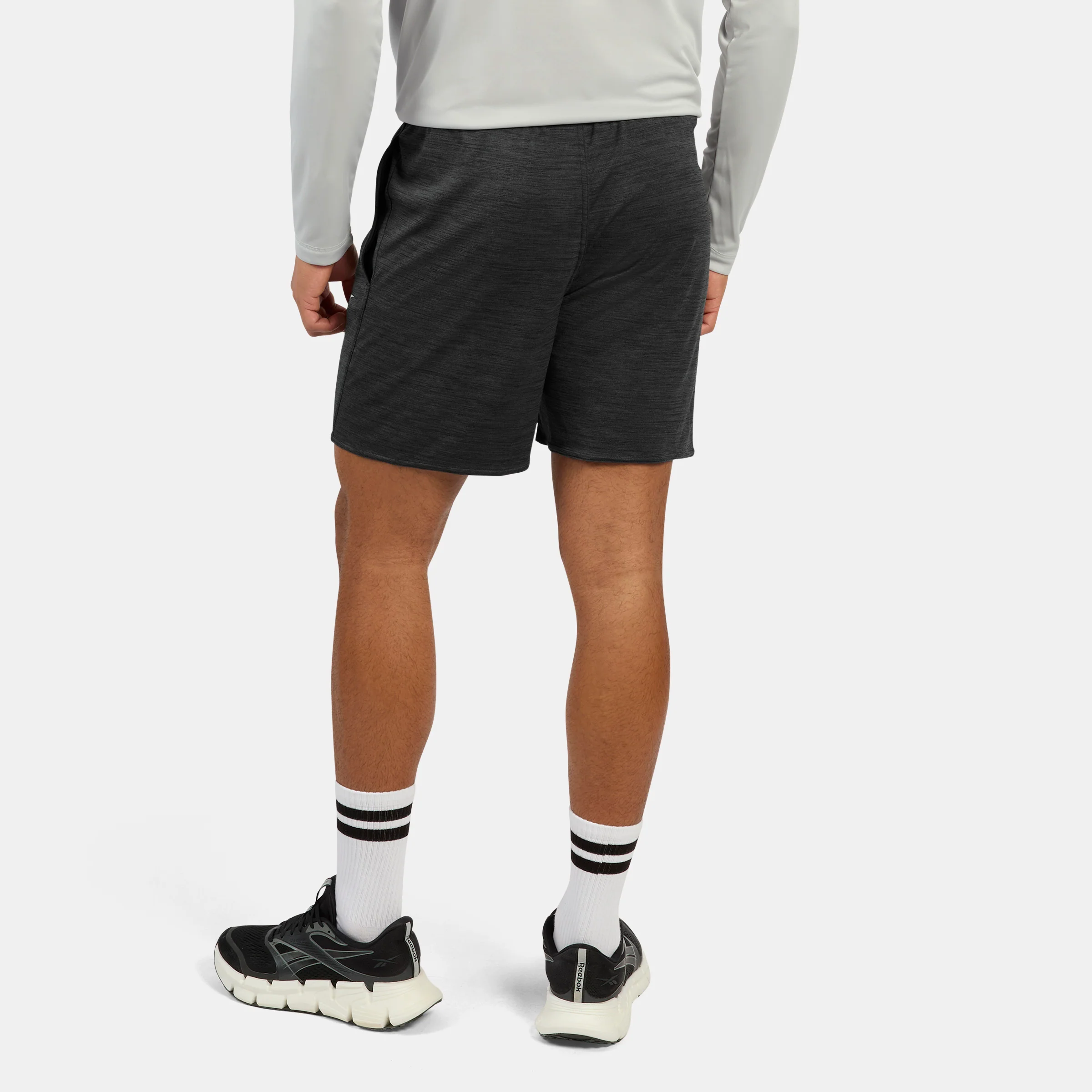 Id Train Knit Short Black Melange - Image 3