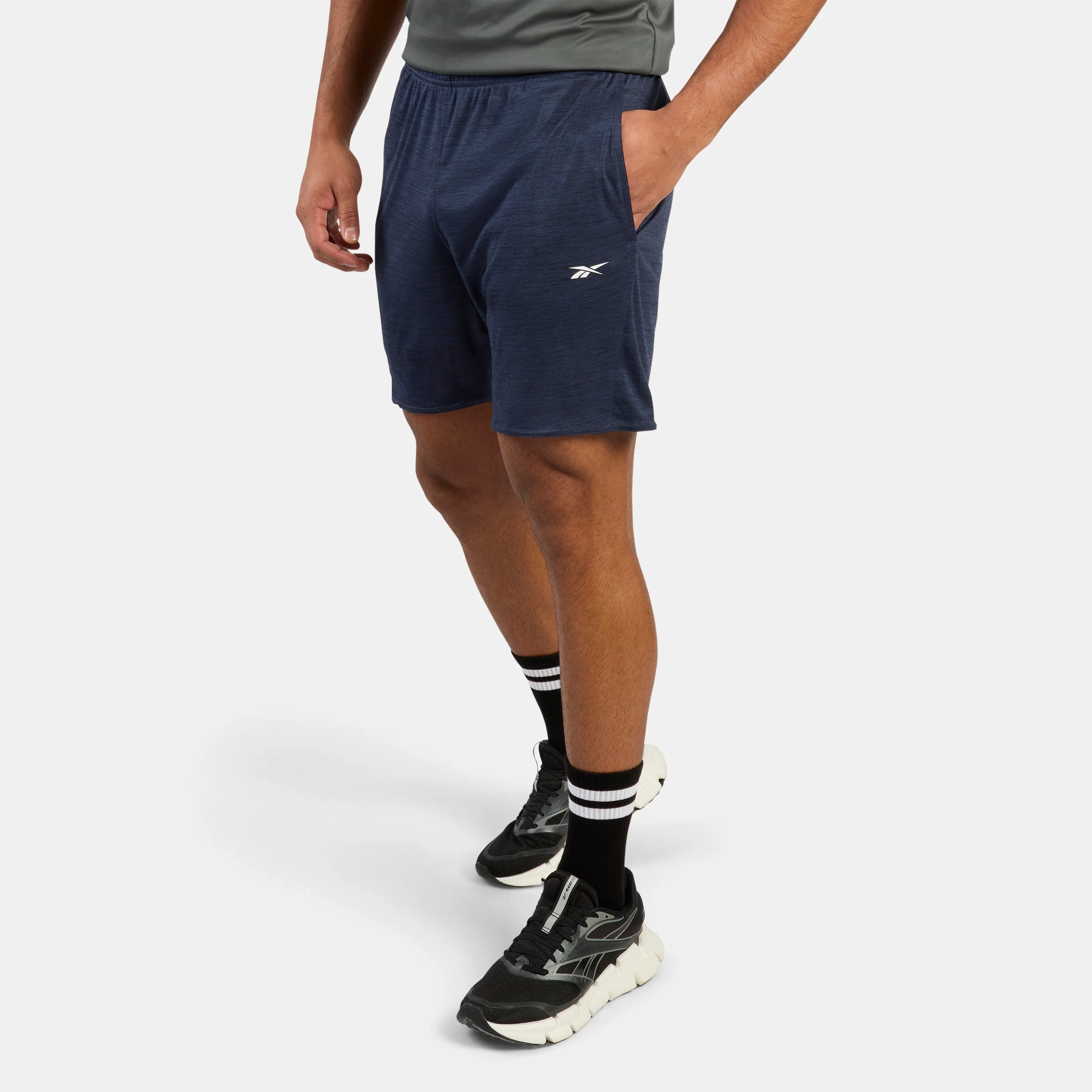 Id Train Knit Short Vector Navy Melange